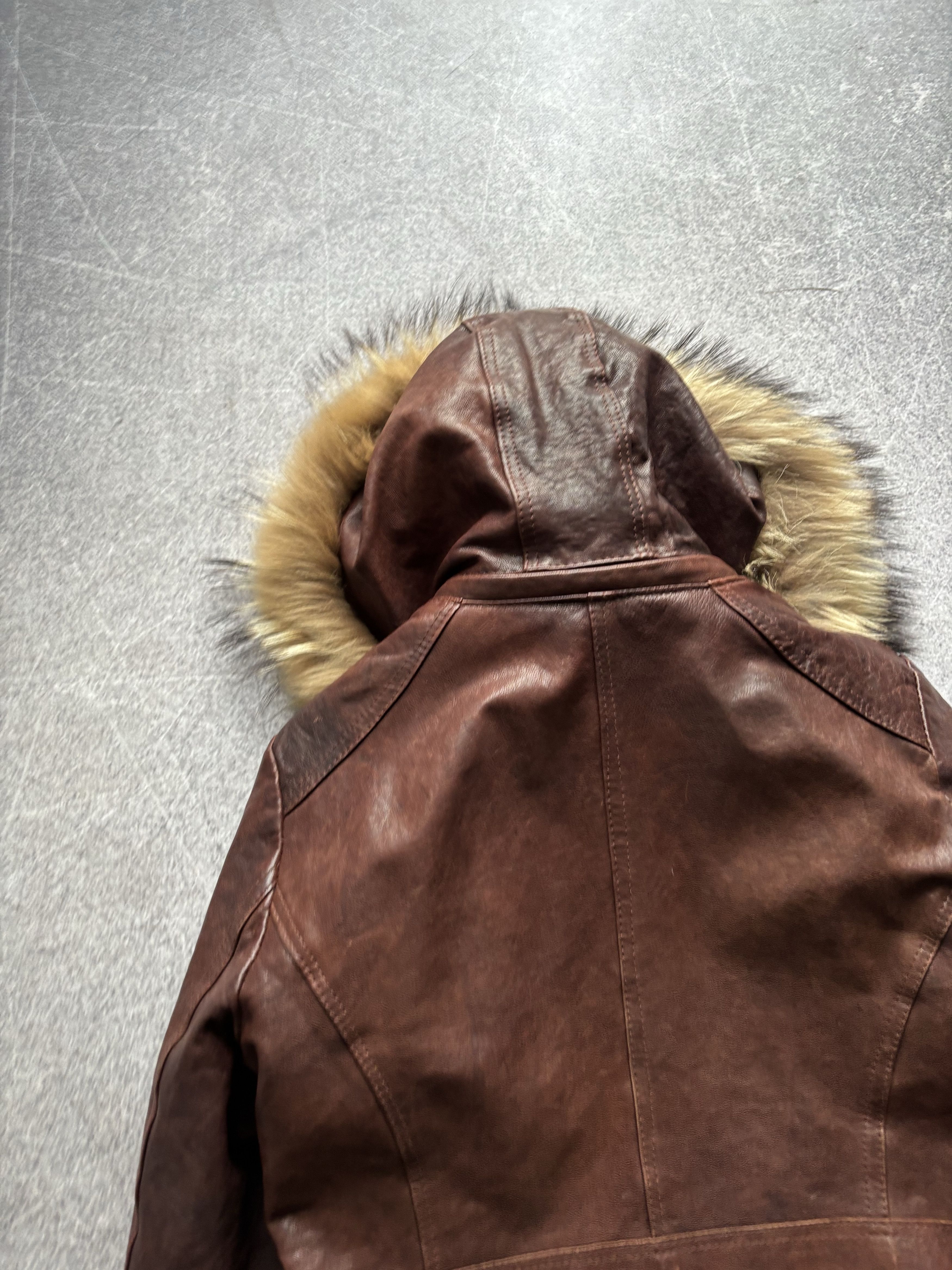 Yohji Yamamoto 2000s JAPANESE ISSEY MIYAKE STYLE WASHED FUR/LEATHER JACKET Size US S / EU 44-46 / 1 - 7 Thumbnail