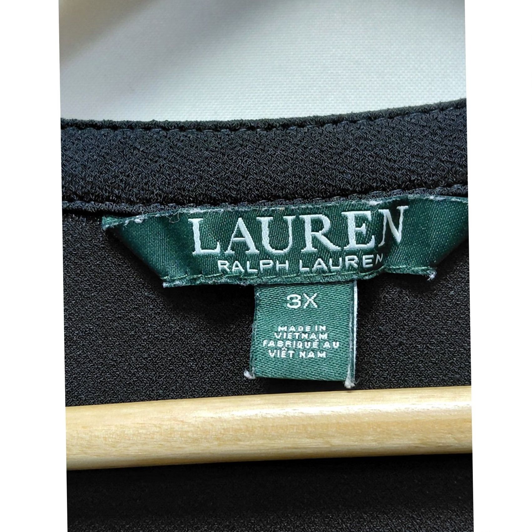 Ralph Lauren LAUREN RALPH LAUREN Dress 3X Black Solid Knit Size XXL / US 16-18 / IT 52-54 - 3 Thumbnail