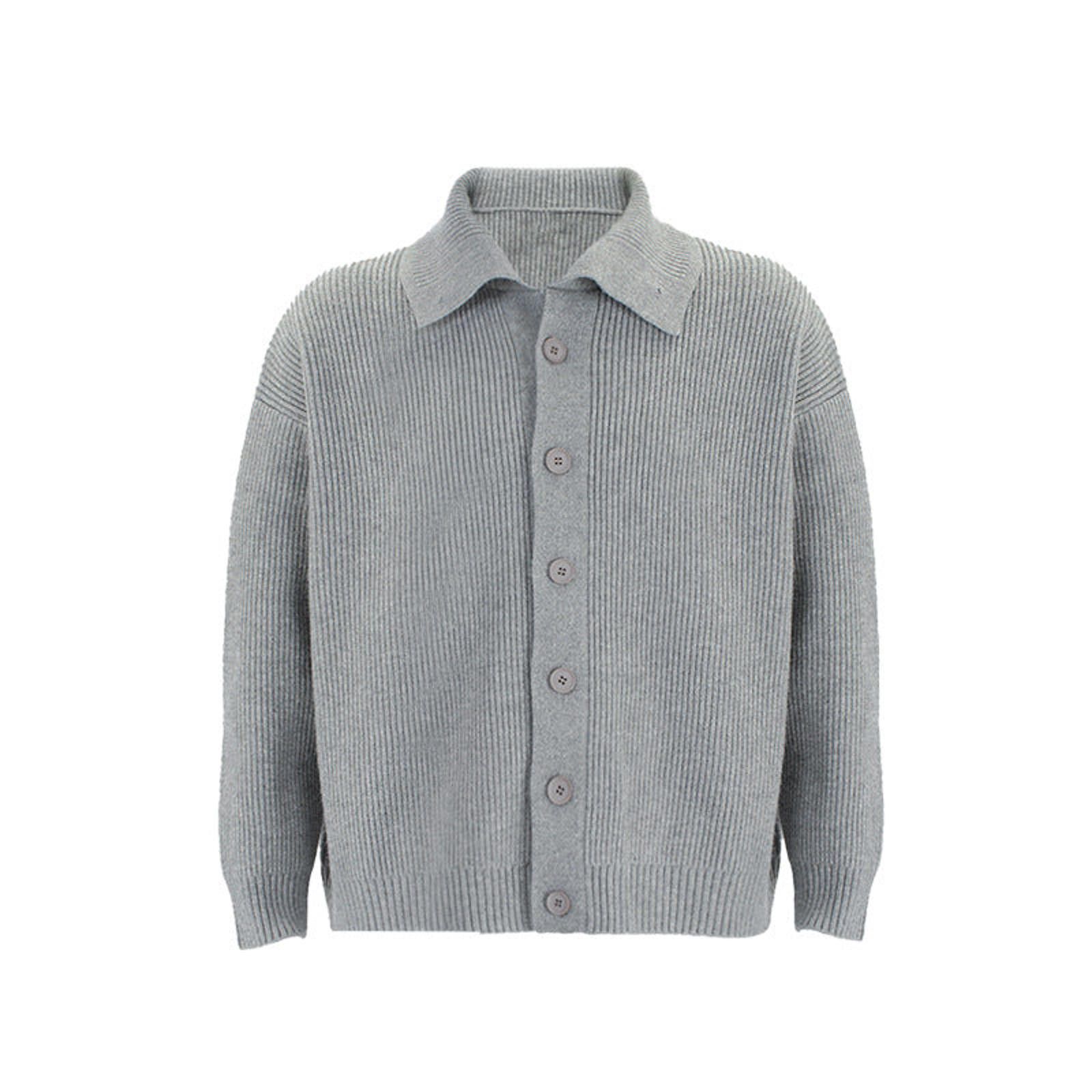 Vintage Cream Ribbed Button-Up Knit Sweater, Casual Menswear Size US M / EU 48-50 / 2 - 4 Thumbnail
