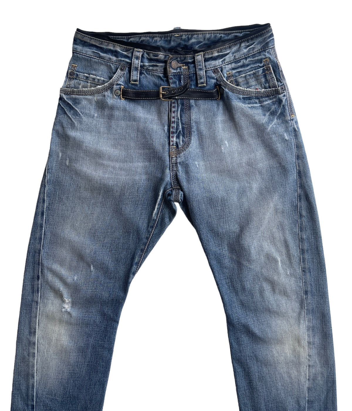 Dsquared2 Dsquared2 Distressed Belted Twisted Denim Size US 31 - 3 Thumbnail