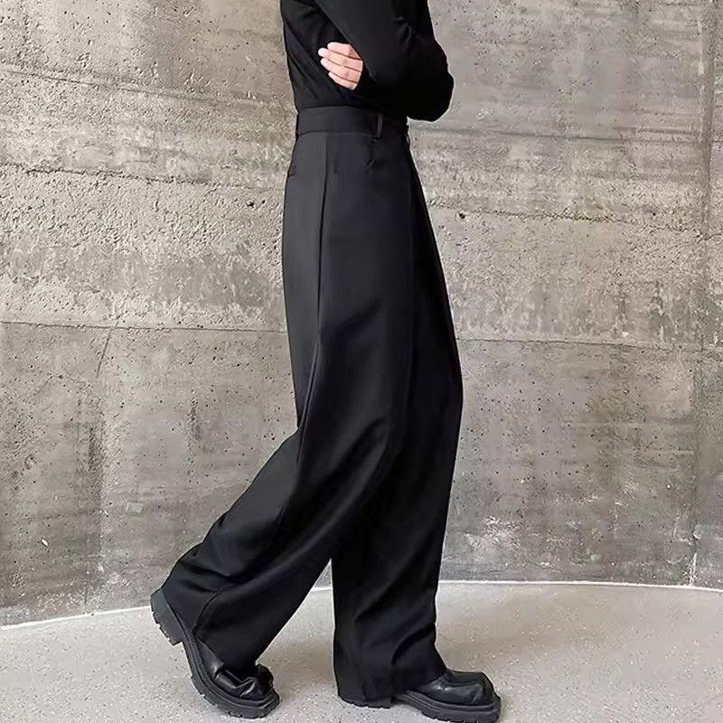 Japanese Brand Black High Waist Straight Wide Leg Pleated Pants / Trousers Size US 32 / EU 48 - 2 Thumbnail