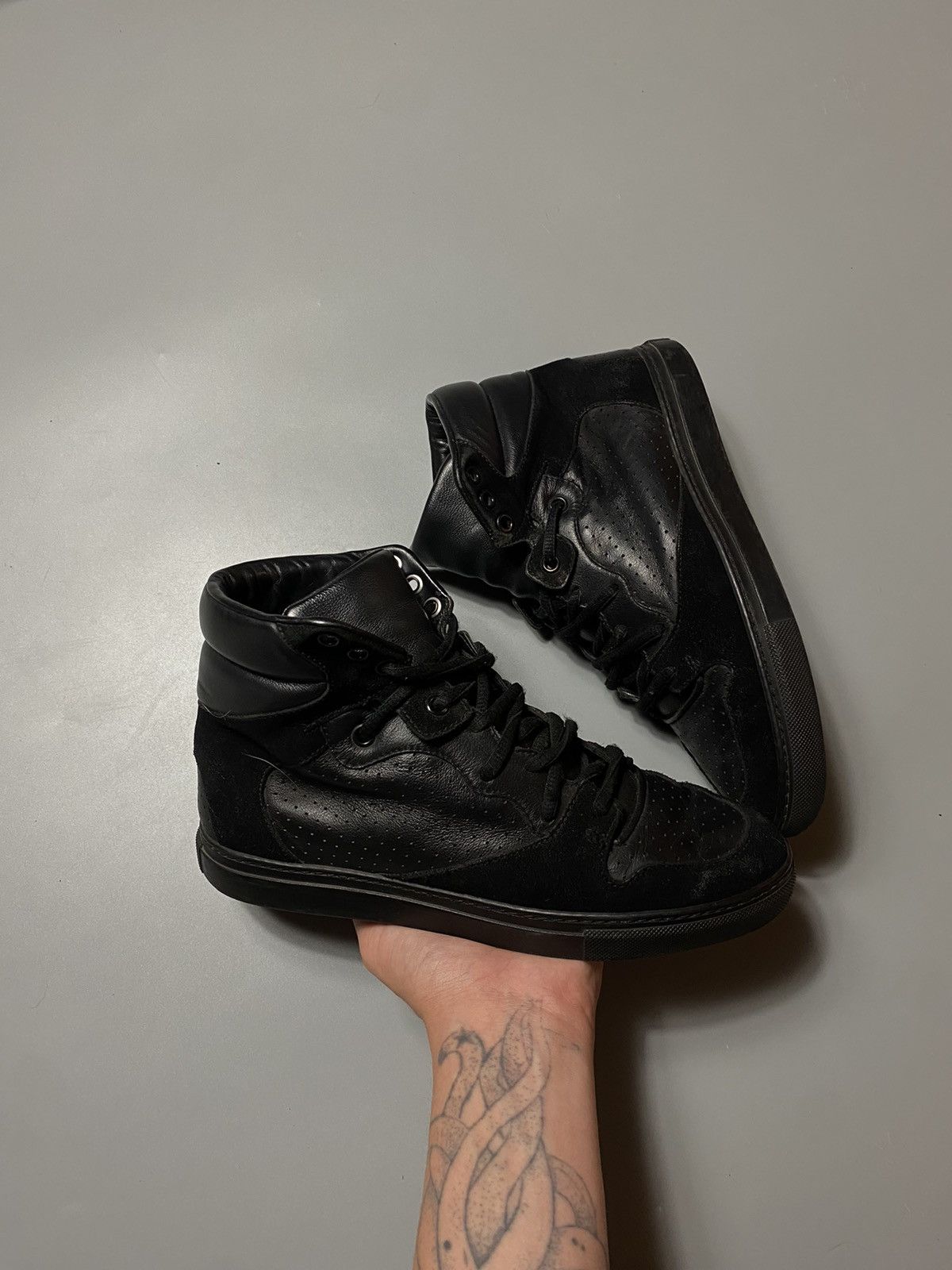 Balenciaga 🔥 BALENCIAGA HIGT LEATHER SHOES Size US 7 / IT 37 - 2 Thumbnail