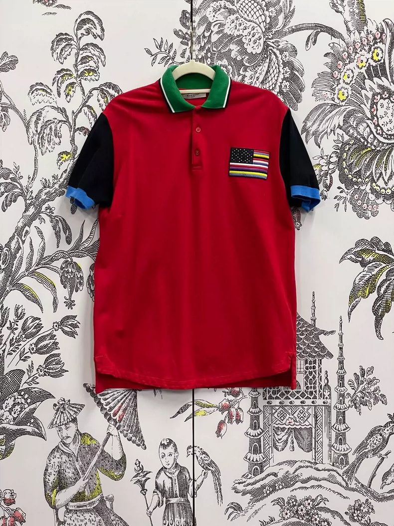 Givenchy Givenchy Red and Black Color-blocked Polo Shirt T-shirt Size US XS / EU 42 / 0 - 1 Thumbnail