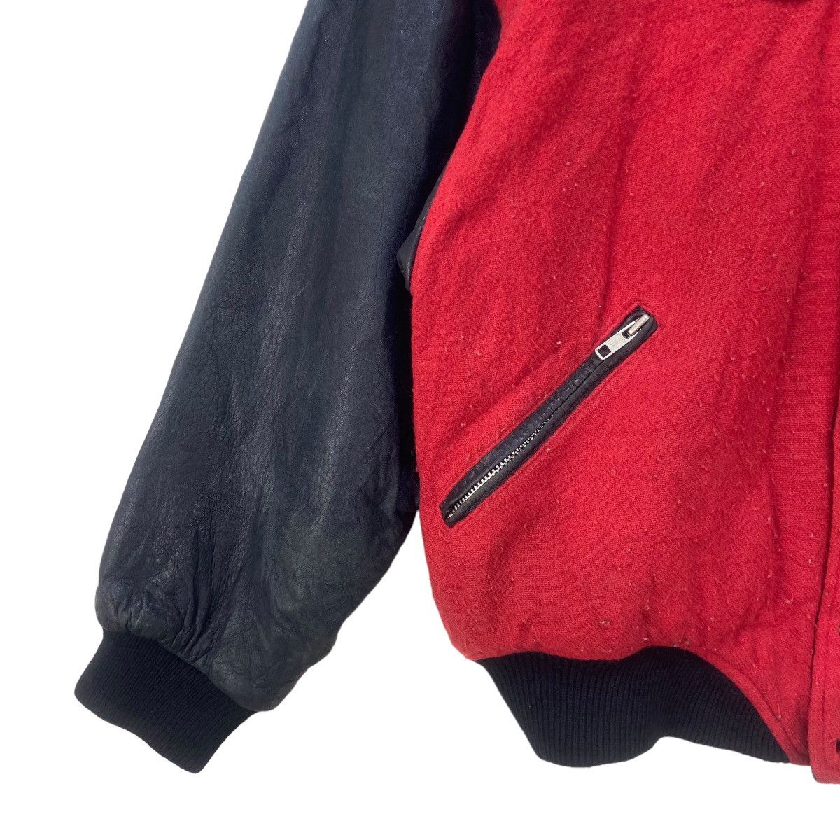 Kansai Yamamoto Vintage🔥80s Kansai Yamamoto Wool + Leather Bomber Varsity Size US S / EU 44-46 / 1 - 7 Thumbnail