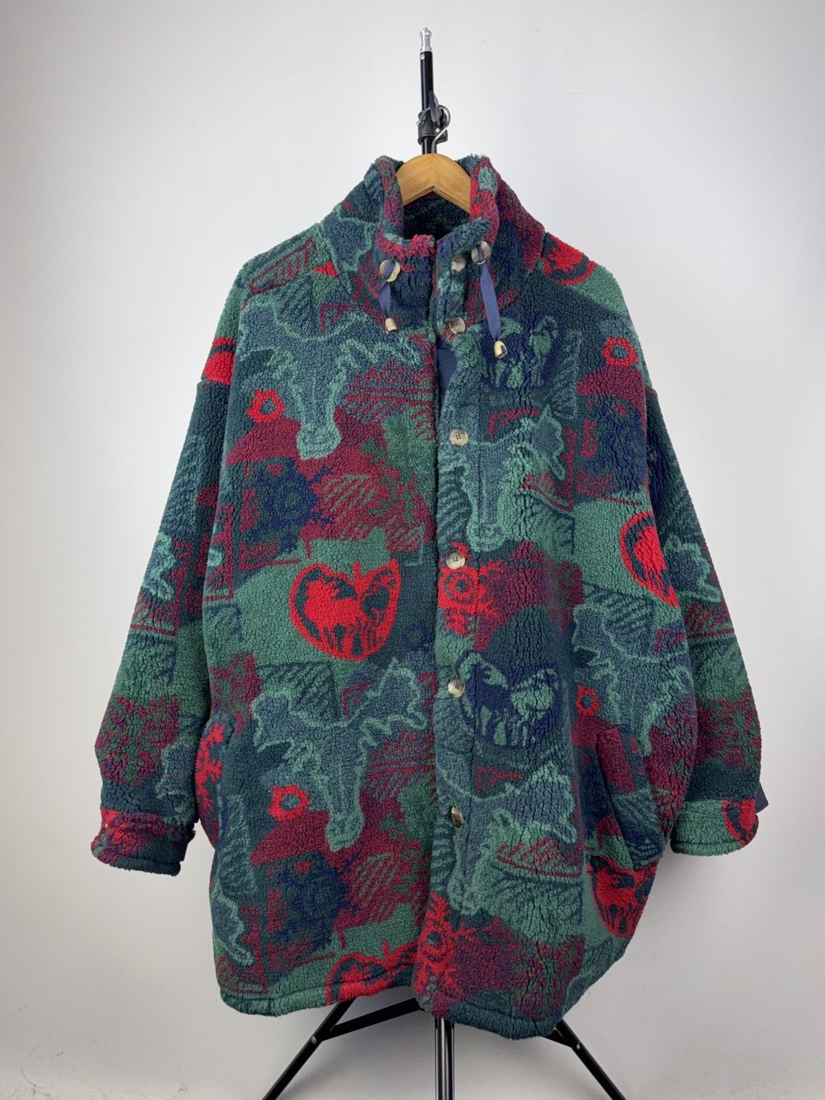 Helly Hansen Vintage 90s Retro Helly Hansen fleece jacket Sherpa Size US XL / EU 56 / 4 - 1 Thumbnail