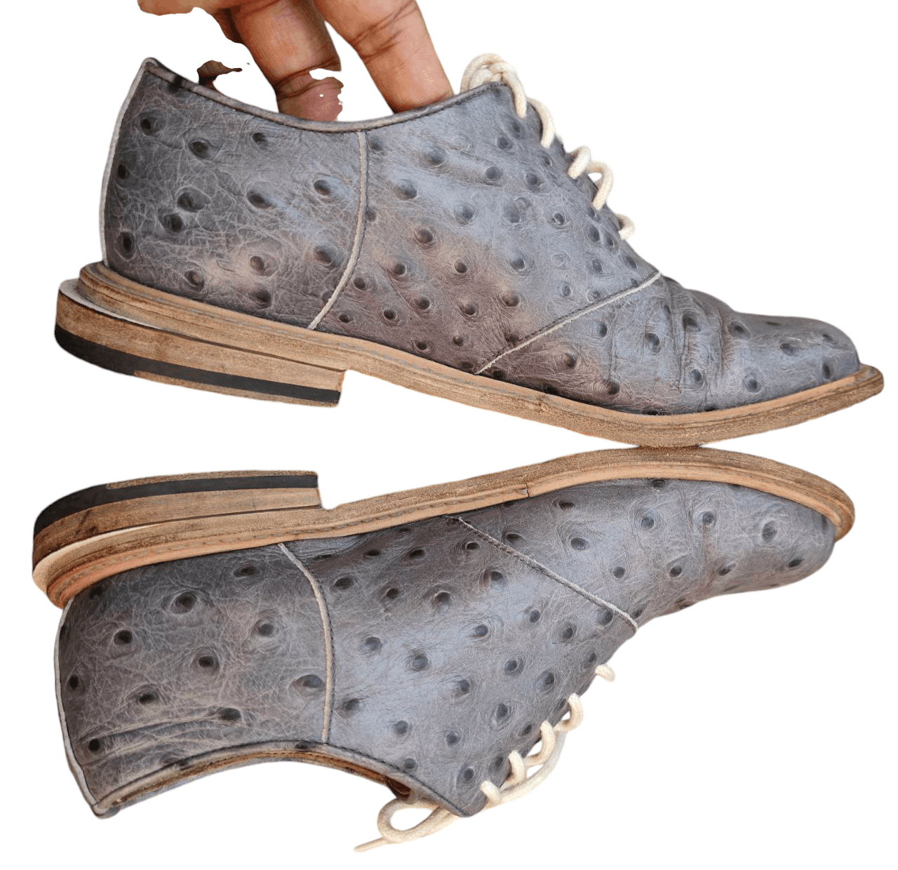 Band Of Outsiders Band of Outsiders Ostrich Leather Shoe Size US 7 / IT 37 - 3 Thumbnail