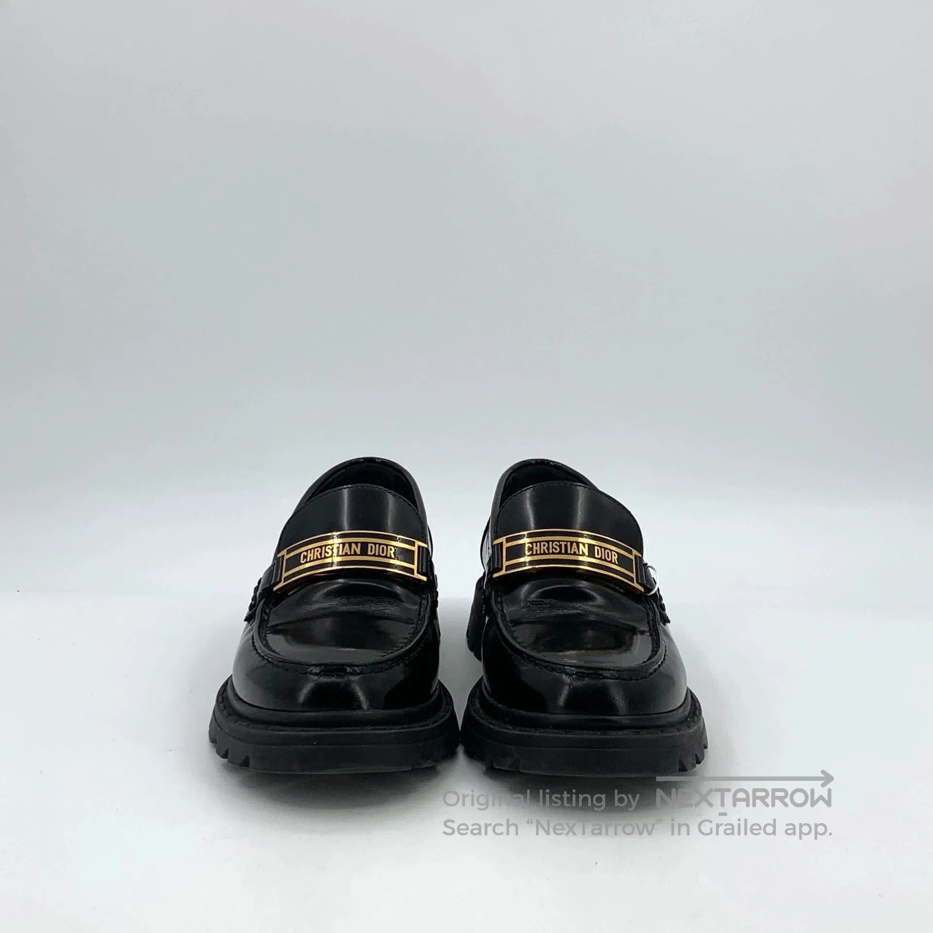 Dior Dior Black Leather Logo Loafers . Size US 8 / IT 38 - 3 Thumbnail