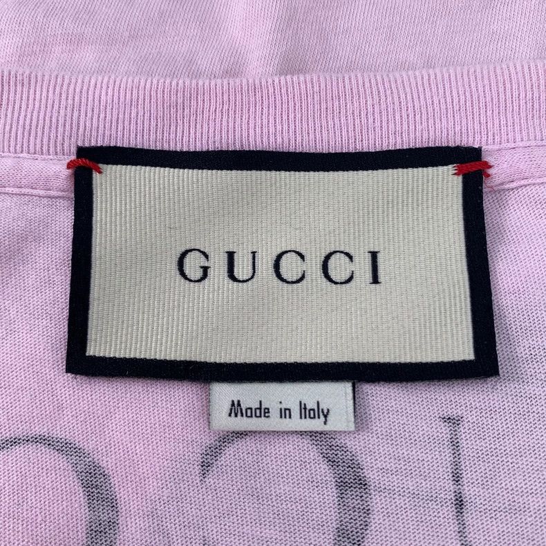 Gucci Gucci Pink pattern printed cotton round-neck short-sleeved Size US XS / EU 42 / 0 - 5 Thumbnail