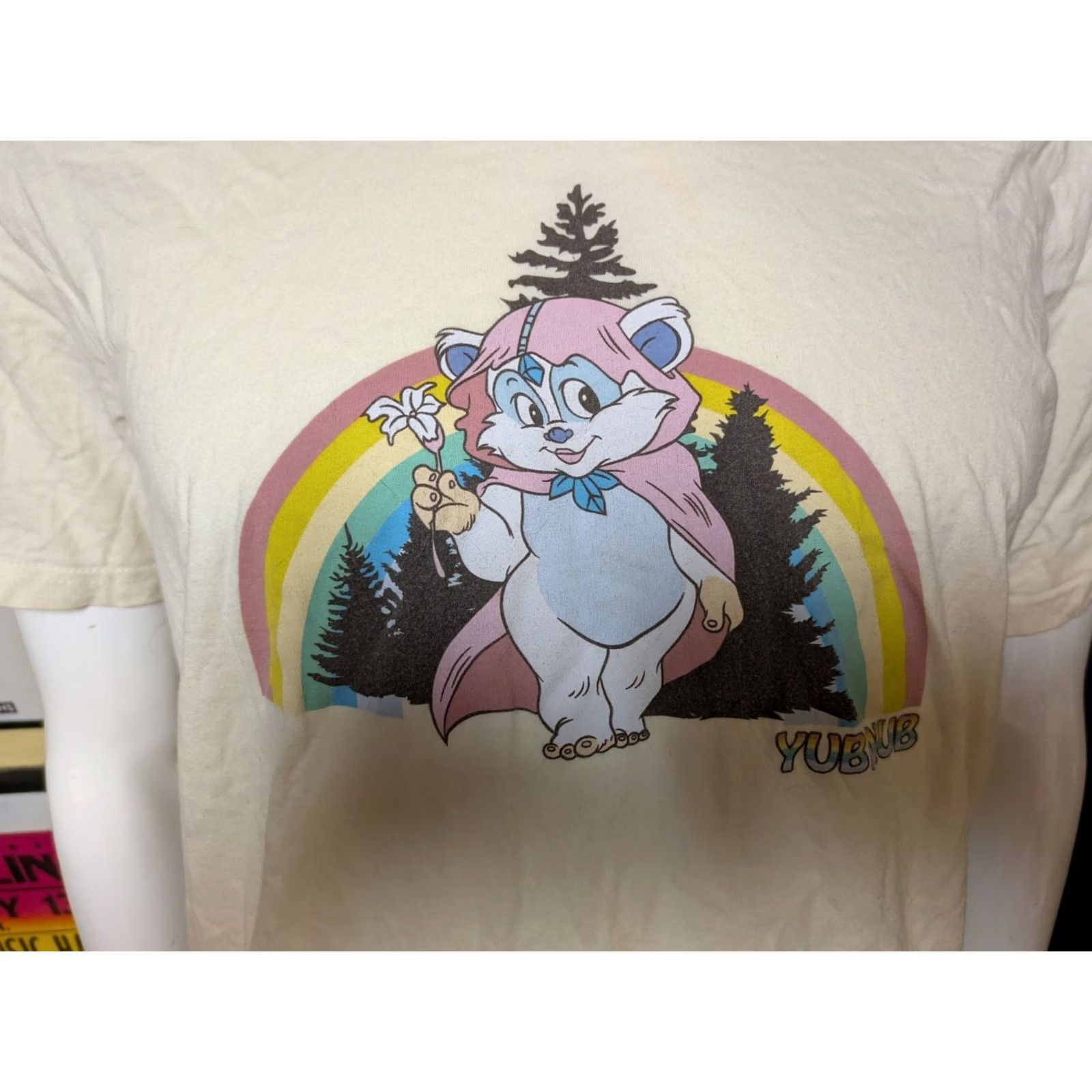 Star Wars Star Wars T-Shirt XL Graphic Print Ewoks Nub Yub T Shirt Beige 100% Cotton Men Reg Crew Neck Short Sleeve Retro 80s Cartoon Nerd T-Shirt Size US XL / EU 56 / 4 - 2 Thumbnail