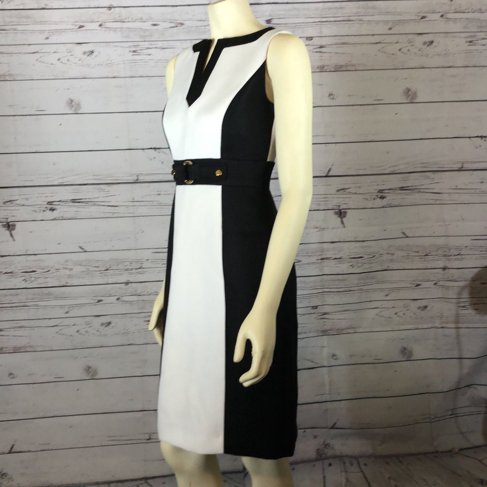 Elie Tahari Tahari Arthur S. Levine Black & White Houndstooth Dress 2 Size XS / US 0-2 / IT 36-38 - 9 Thumbnail