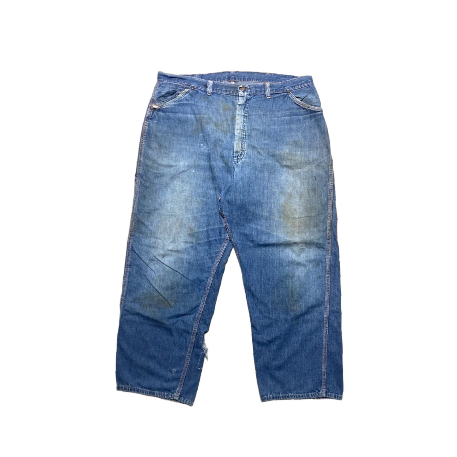 Vintage VINTAGE Big Mac Jeans Carpenter Denim Dark Wash 40x28 Mens Blue 1950s Workwear Size US 40 / EU 56 - 1 Thumbnail