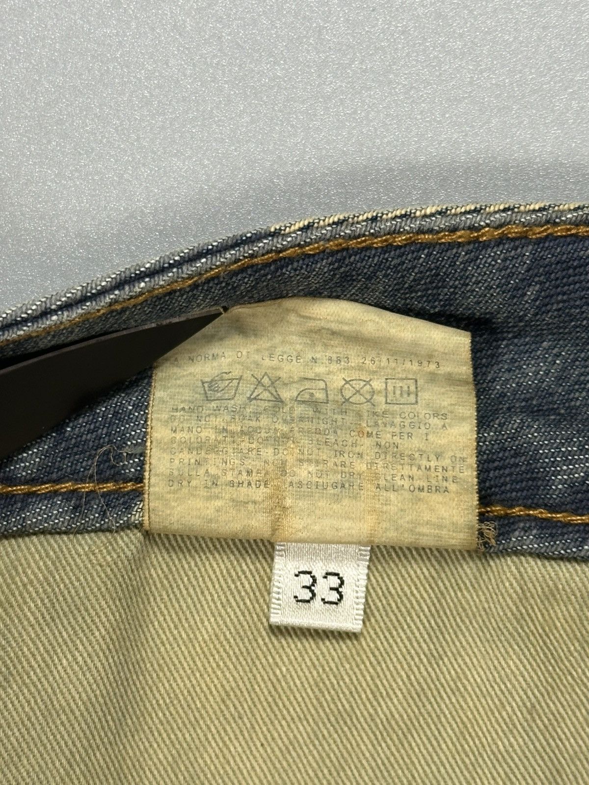 Just Cavalli 00s Just Cavalli Birds Raven Denim Straight Jeans Size US 33 - 18 Thumbnail