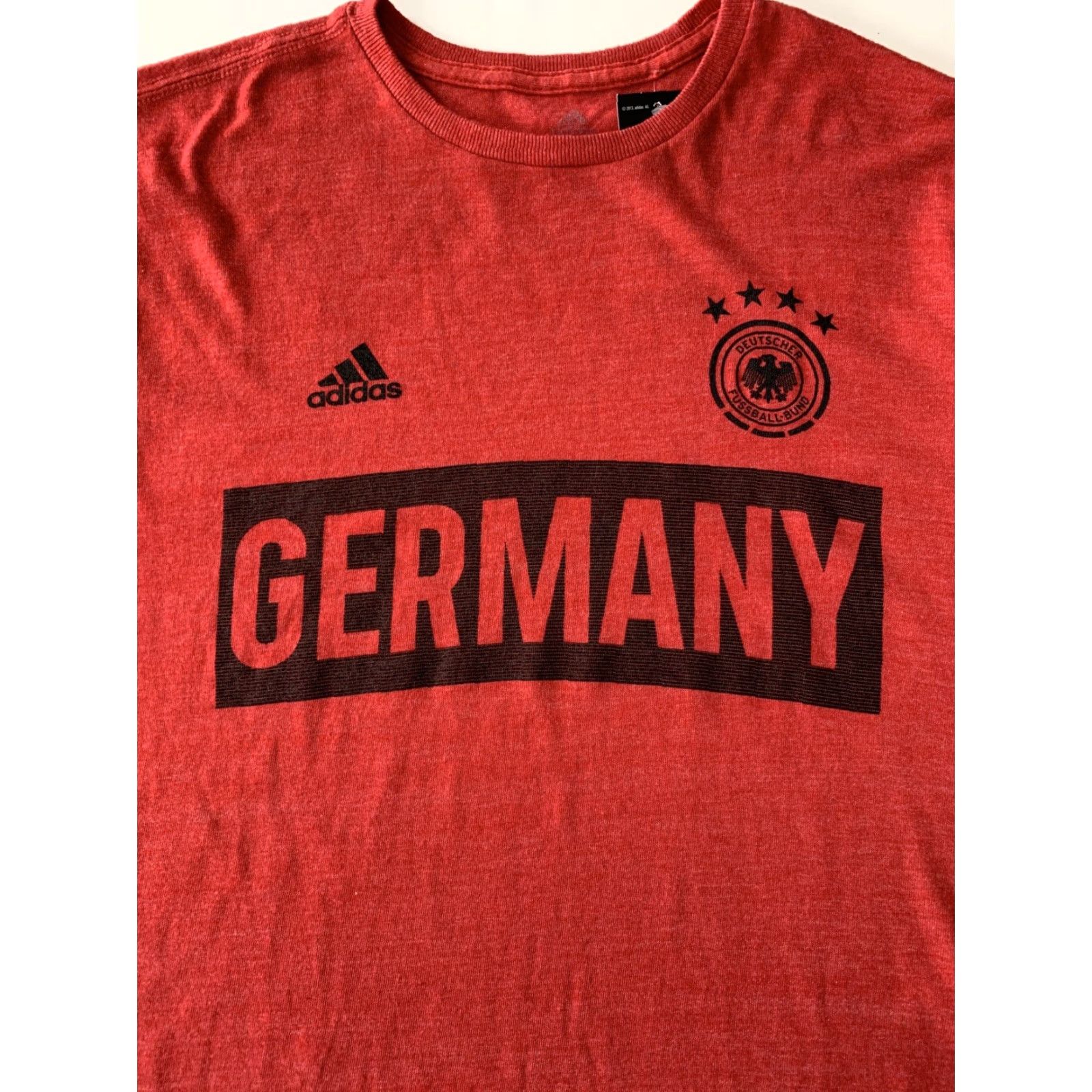 Adidas Adidas Men's Tshirt Tri Blend Short Sleeve Red Medium Germany New NWT Size US M / EU 48-50 / 2 - 2 Thumbnail