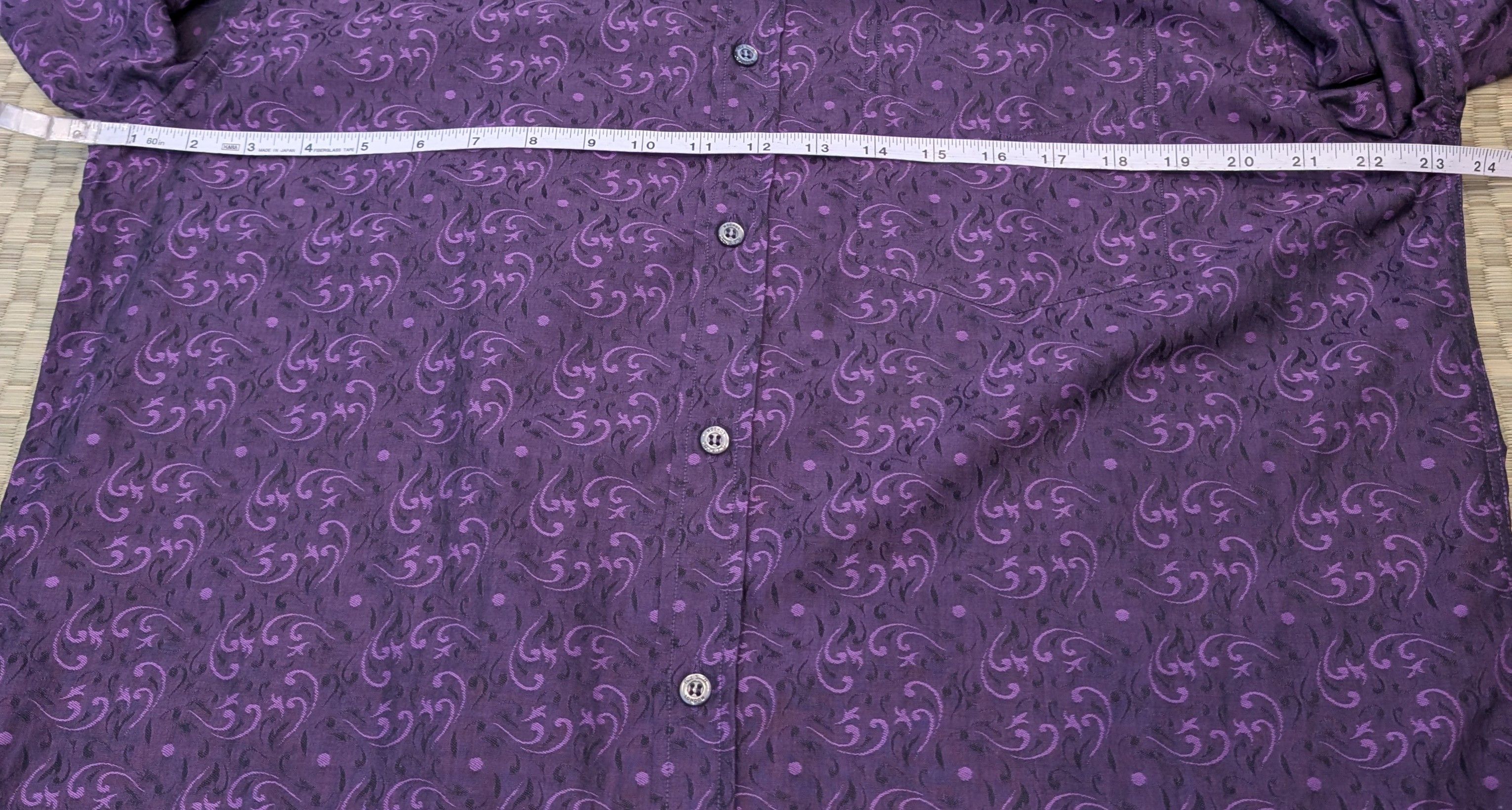 Paul Smith Paul Smith Purple Swirl Pattern Dress Shirt Size 16.5 / 42 Size US L / EU 52-54 / 3 - 6 Thumbnail