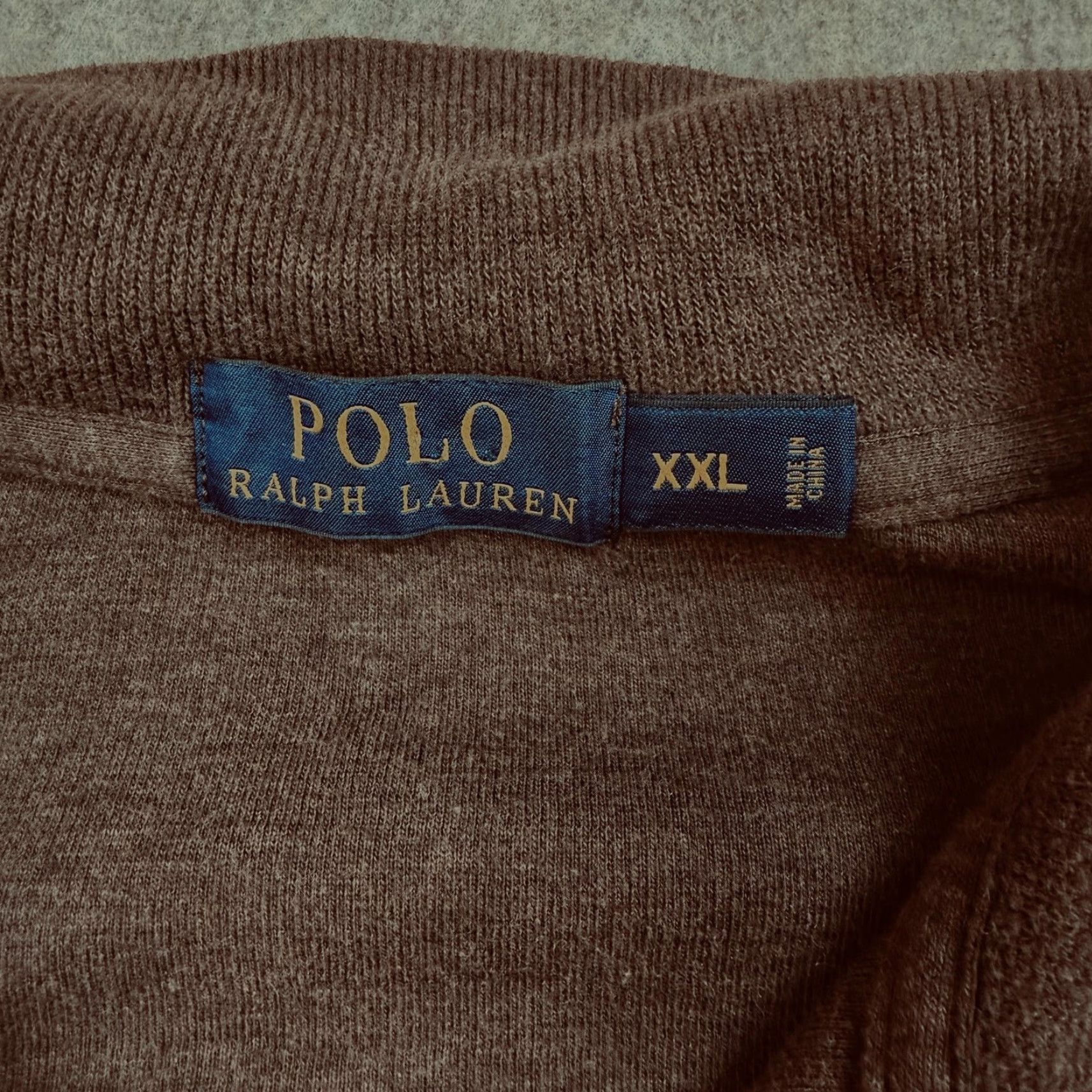 Polo Ralph Lauren Polo Ralph Lauren Sweater Mens 2XL Brown Quarter Zip Mock Neck Pony Logo Knit Size US XXL / EU 58 / 5 - 4 Thumbnail