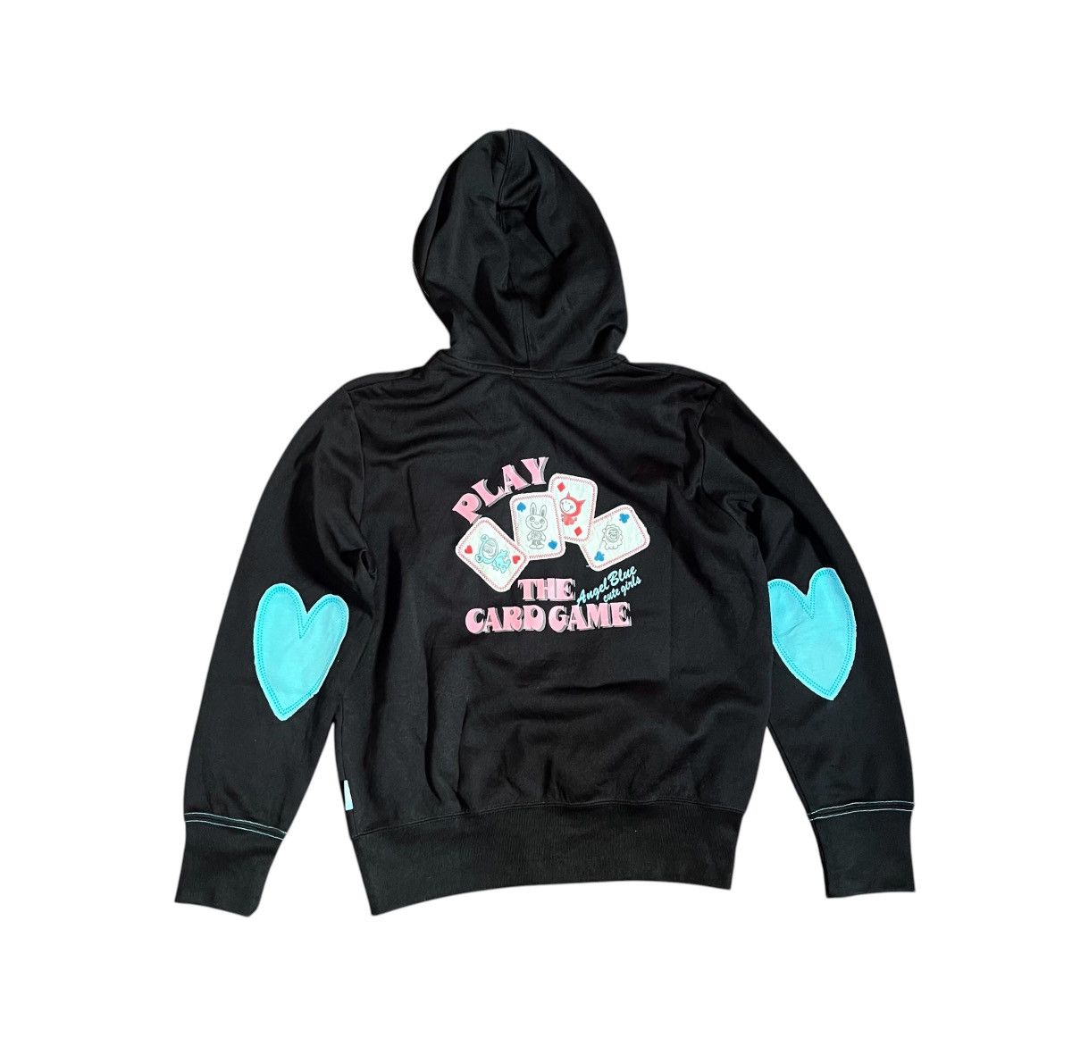 Angel Blue TAX FREE 🇺🇸 Vintage angel blue card game patched zip hoodie Size US M / EU 48-50 / 2 - 1 Thumbnail