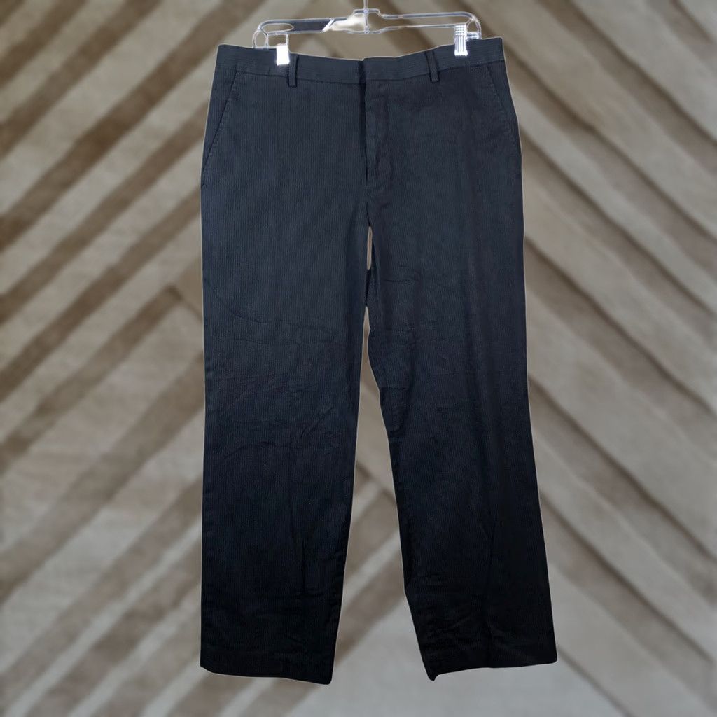 Banana Republic Banana Republic Mens Pants Black Pinstriped Chino Straight Leg Stretch 36x30 Size US 36 / EU 52 - 1 Thumbnail