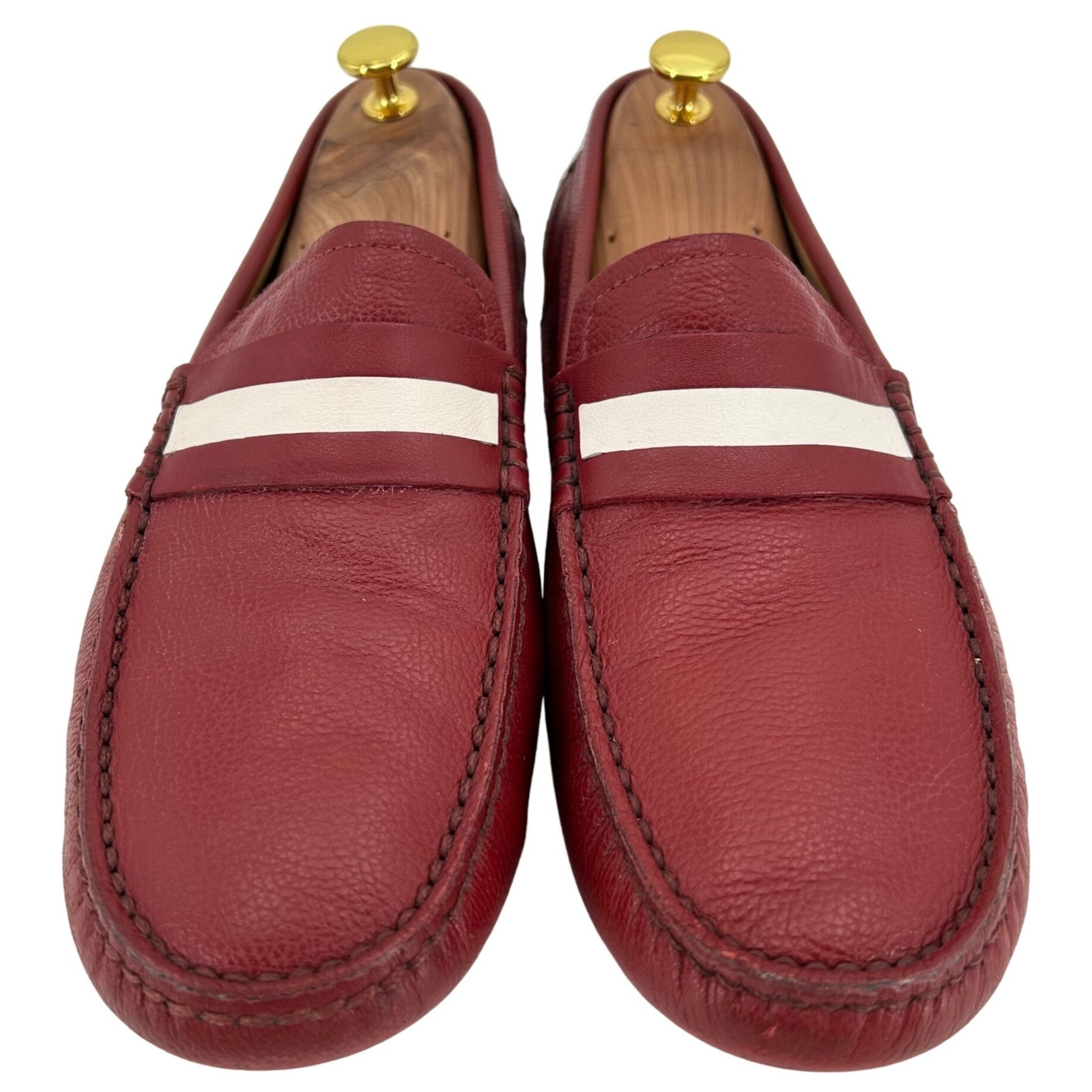 Bally Bally Switzerland Italy Red Leather Driving Loafers Men's 8E Size US 8 / EU 41 - 9 Thumbnail