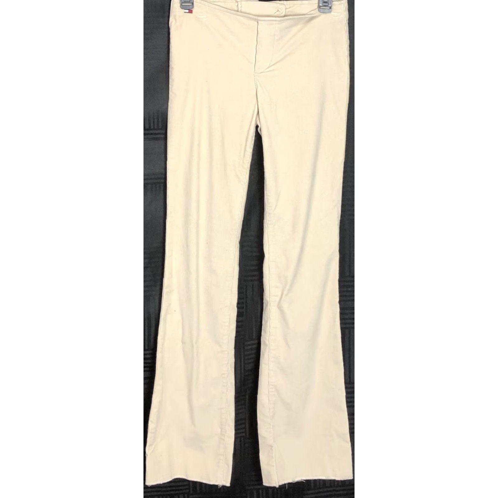 Tommy Hilfiger Tommy Hilfiger Corduroy Pants 3 Tan 28"W Flare Boot Cut Cuff Lace Up Mid Rise Women Jeans Size 26" / US 2 / IT 38 - 7 Thumbnail