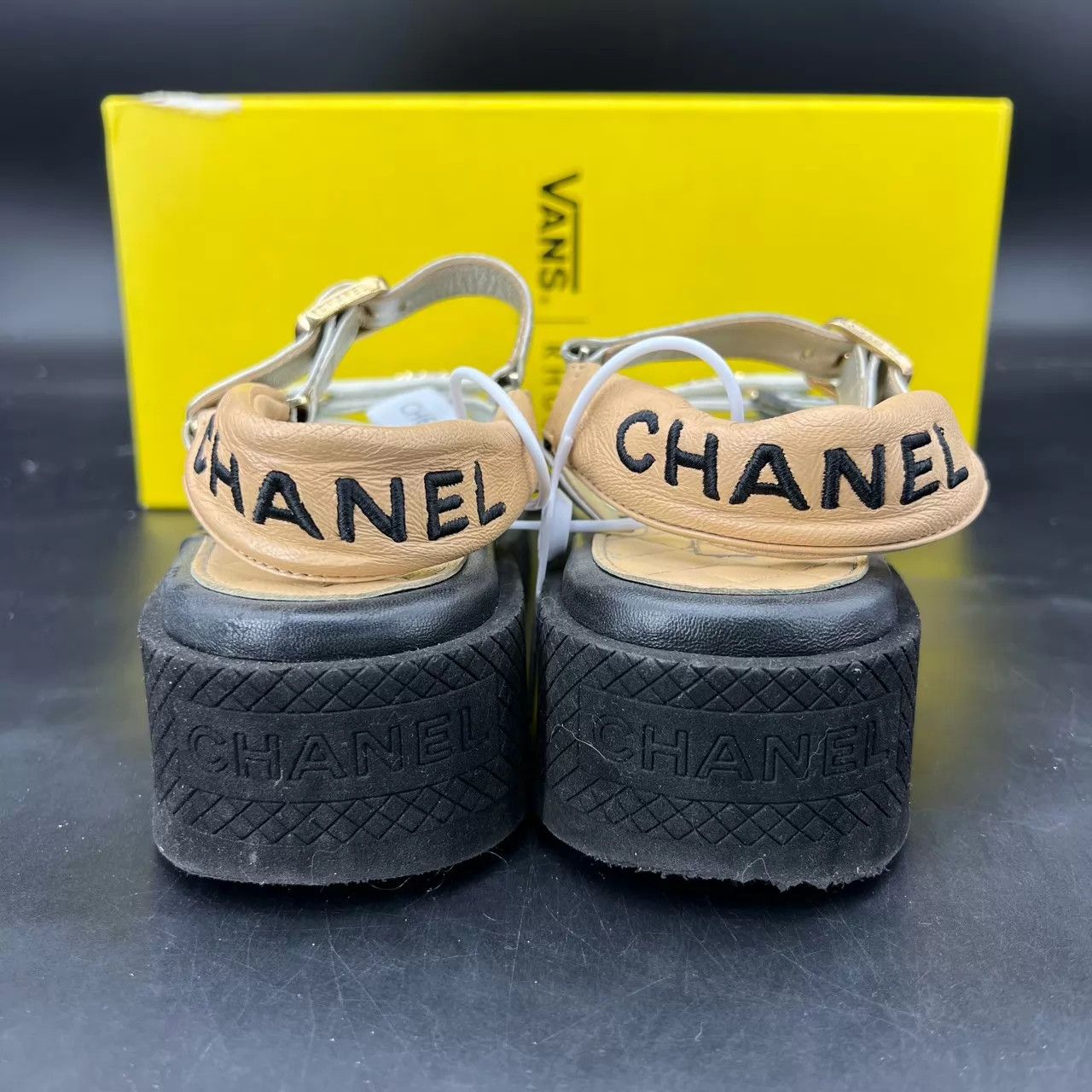 Chanel Chanel 22S Velcro Color Blocked Platform Sandals Size US 6 / IT 36 - 8 Thumbnail