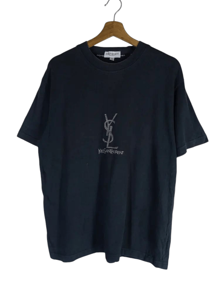 Yves Saint Laurent Vintage Yves Saint Laurent Pour Homme Big Logo Tshirt Size US L / EU 52-54 / 3 - 2 Thumbnail