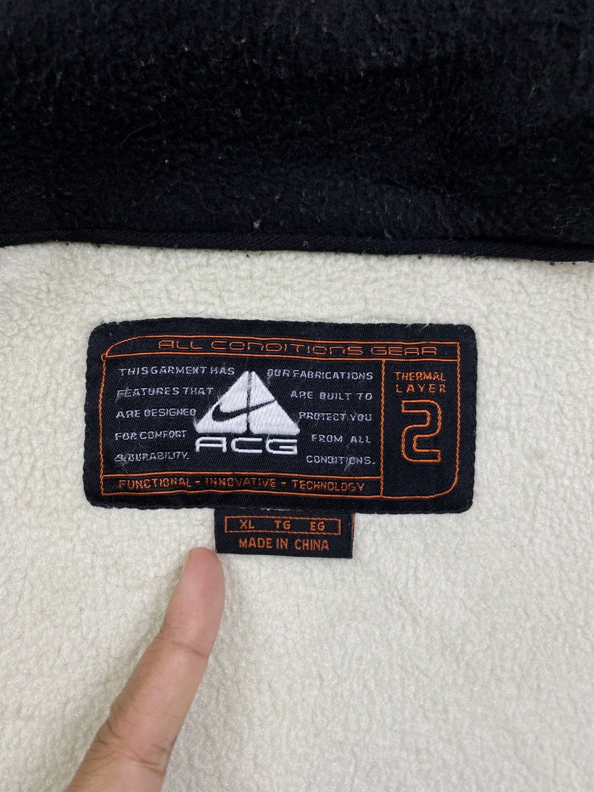 Nike Vintage Nike ACG Polartec Zipper Fleece Jacket Size US XL / EU 56 / 4 - 12 Thumbnail