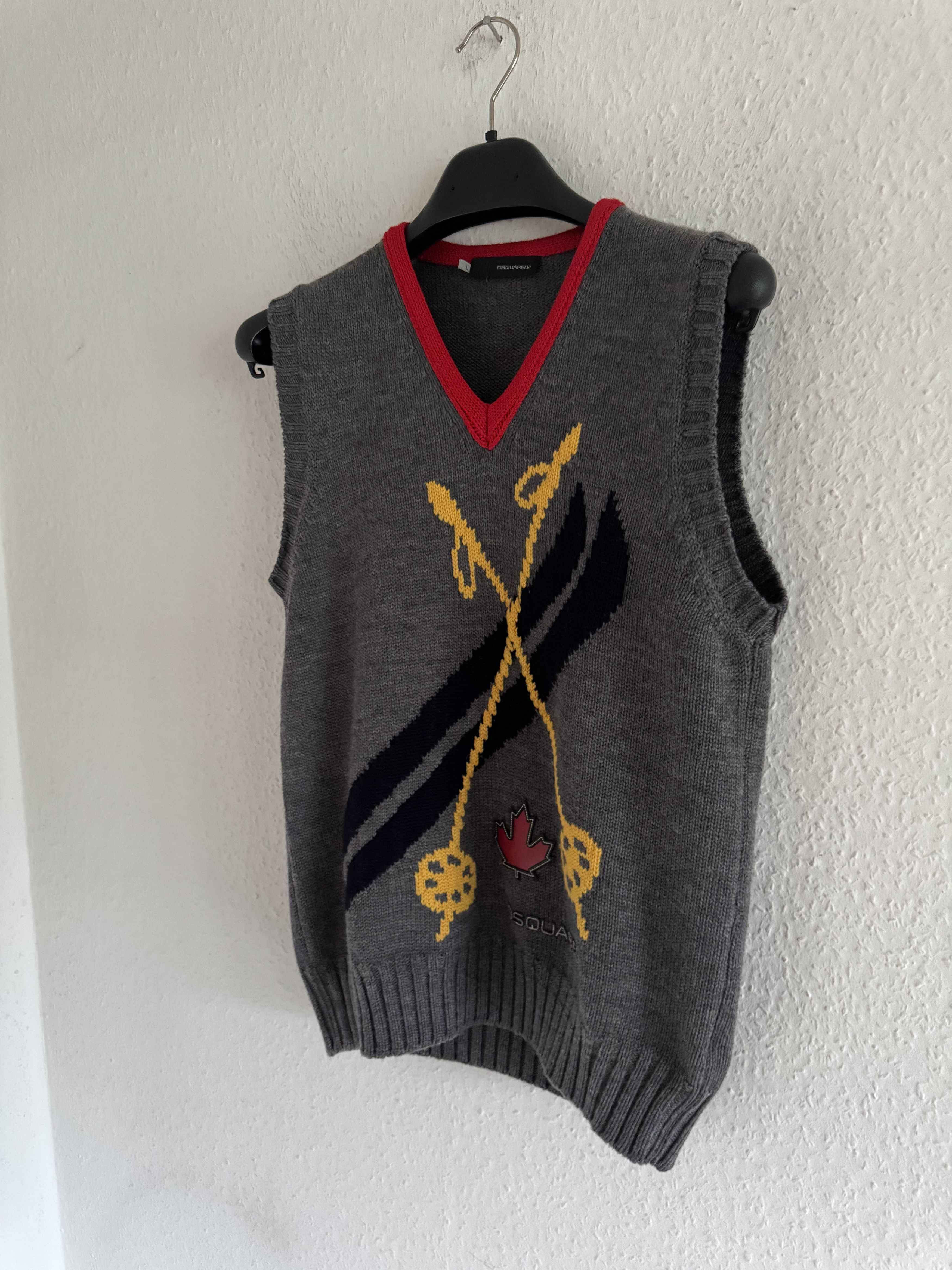 Dsquared2 FW08 Runway Ski Intarsia Wool Vest Size US L / EU 52-54 / 3 - 2 Thumbnail
