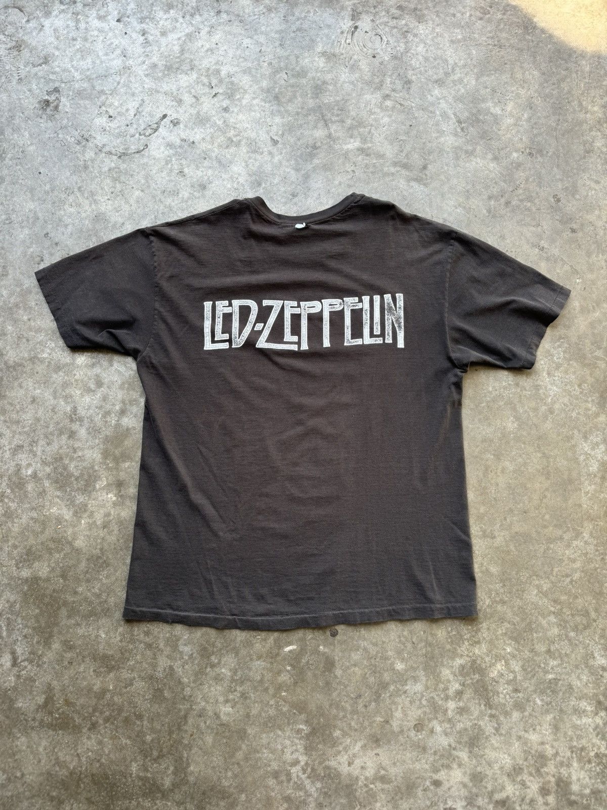 Led Zeppelin × Vintage Vintage 1990’s Led Zeppelin ZoSo Wizard Graphic Band Tee Size US XL / EU 56 / 4 - 6 Thumbnail