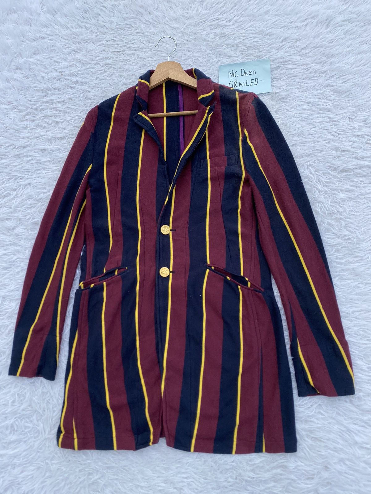 PPFM Rare Vintage PPFM Stripes Long Jacket/ Blazer Size US M / EU 48-50 / 2 - 3 Thumbnail