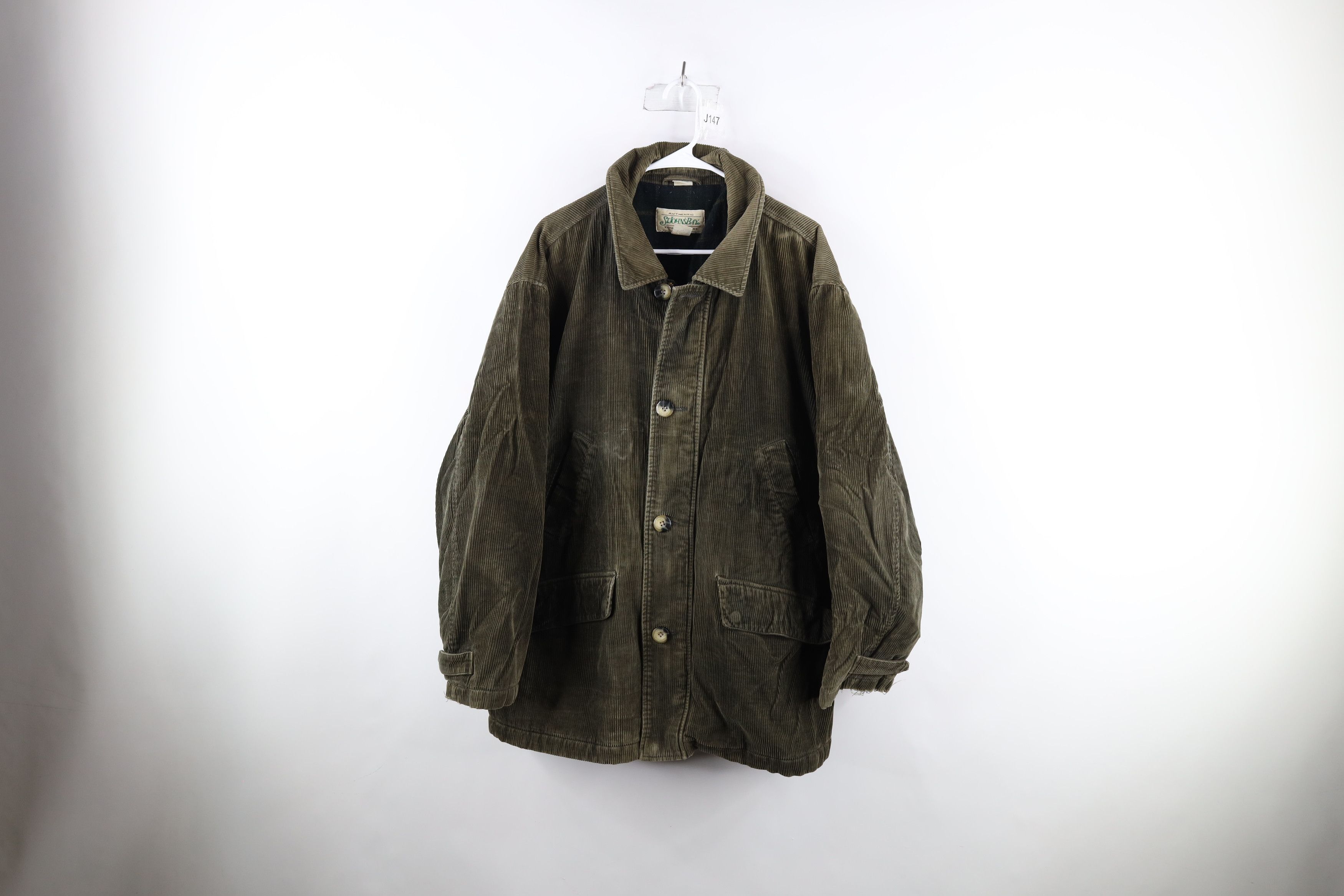 Image of Vintage 90's Streetwear Corduroy Chore Barn Jacket Green, Men's (Size XL)