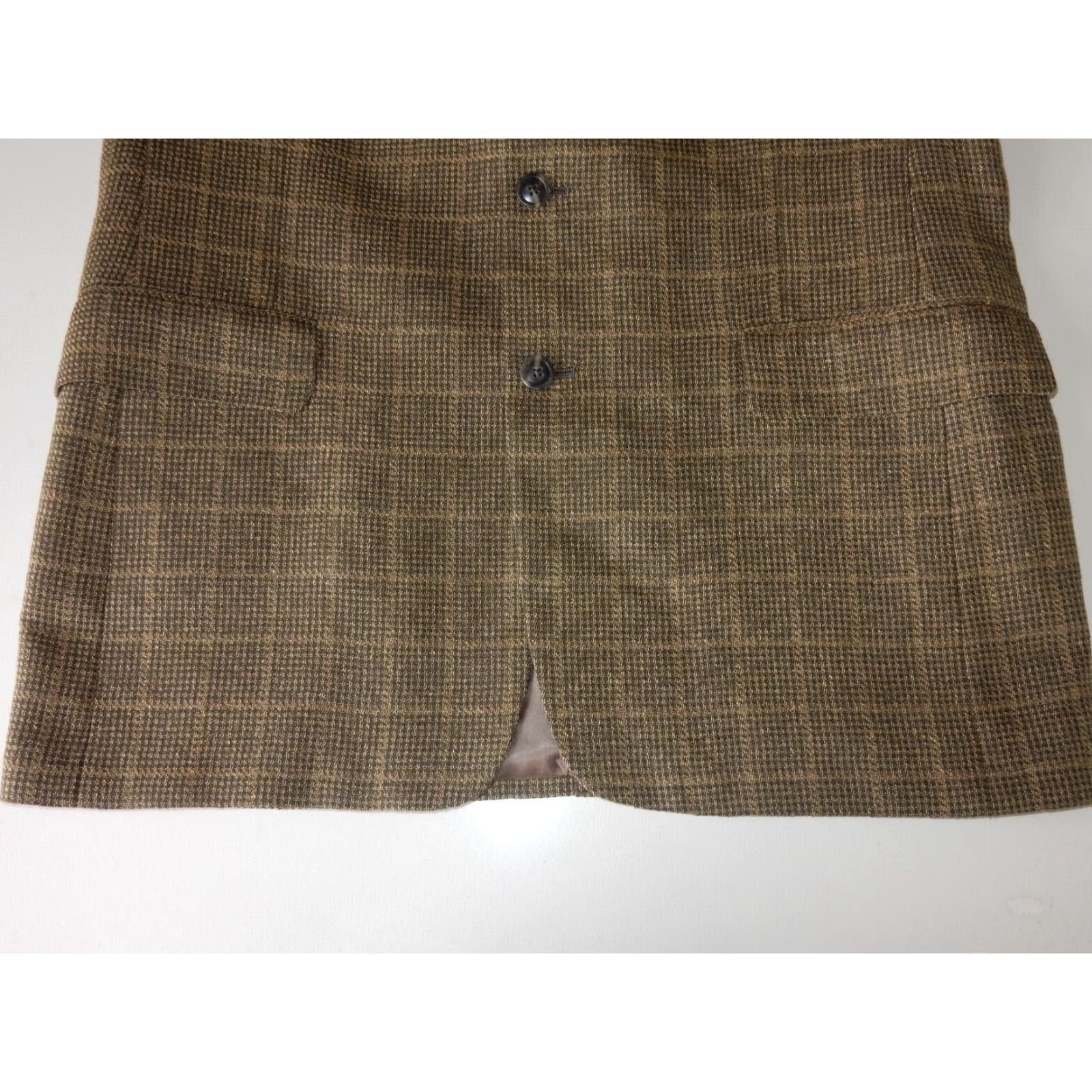 Hart Schaffner Marx VINTAGE Hart Schaffner Marx Men's Blazer Sport Coat Jacket Size 42L Wool Plaid Brown Size 42R - 3 Thumbnail