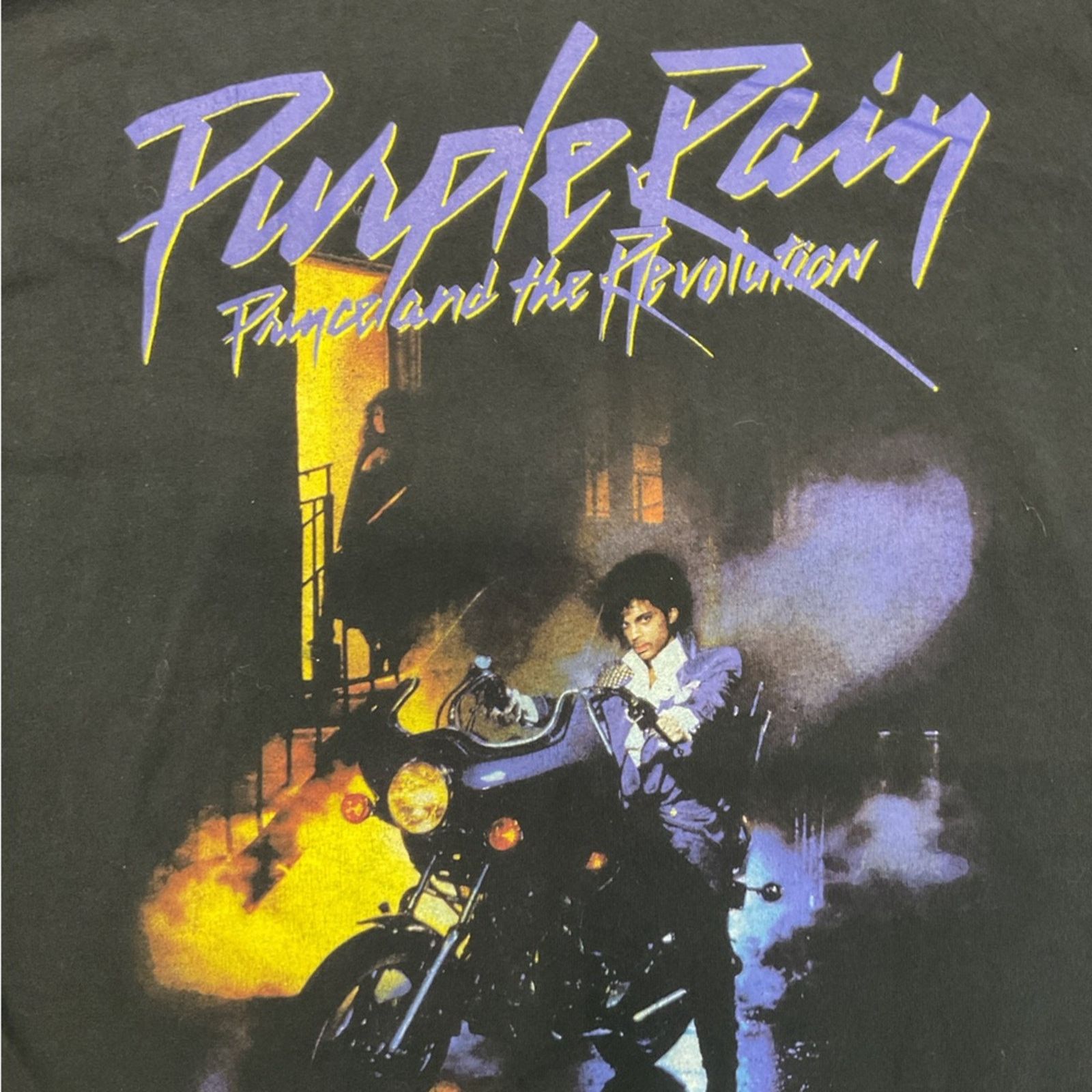 Purple Purple Rain Black Graphic T-Shirt Size US M / EU 48-50 / 2 - 3 Thumbnail