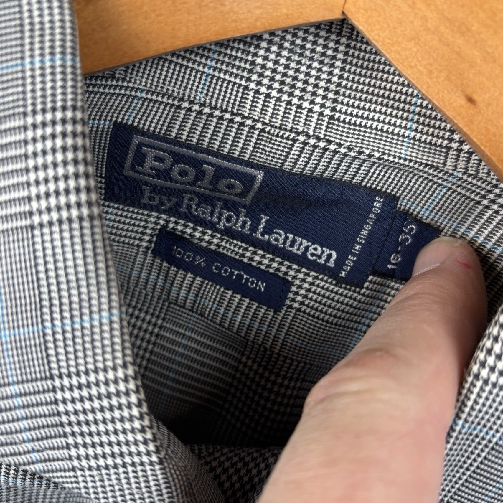 Polo Ralph Lauren Polo Ralph Lauren Dress Shirt Mens 16/35 Glen Check Windowpane Cotton Button Up Size 42R - 2 Thumbnail