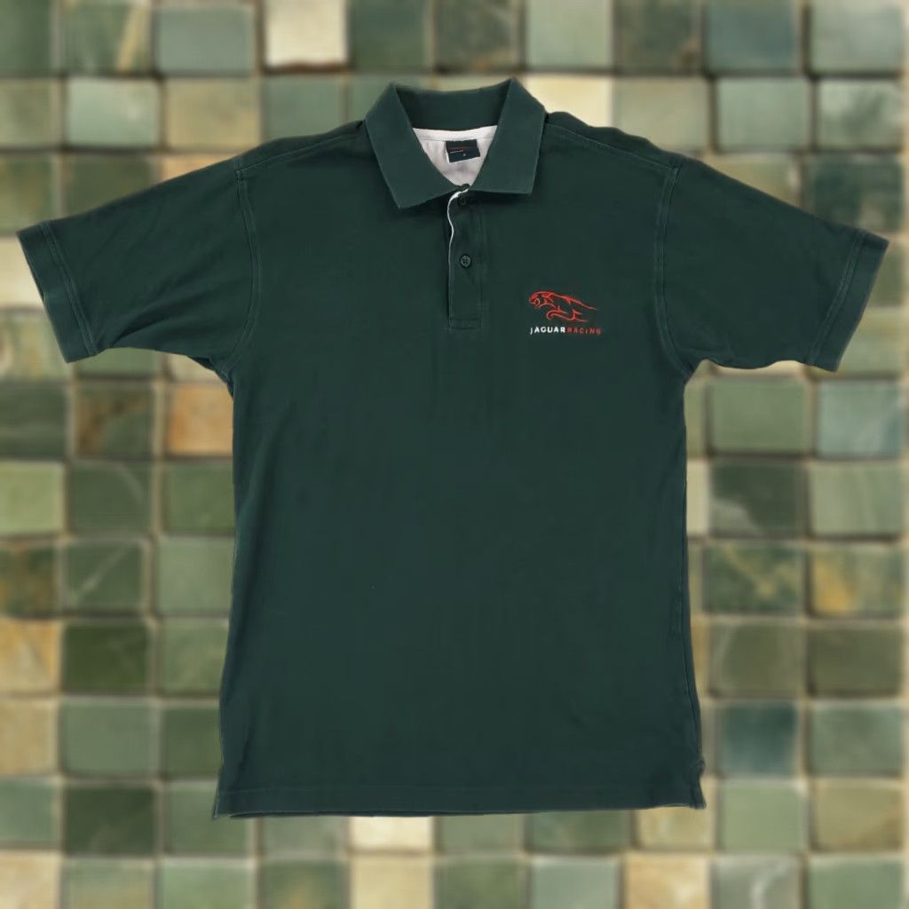 Vintage Jaguar Racing Green Polo Shirt Short Sleeve Embroidered Mens S Size US S / EU 44-46 / 1 - 1 Thumbnail