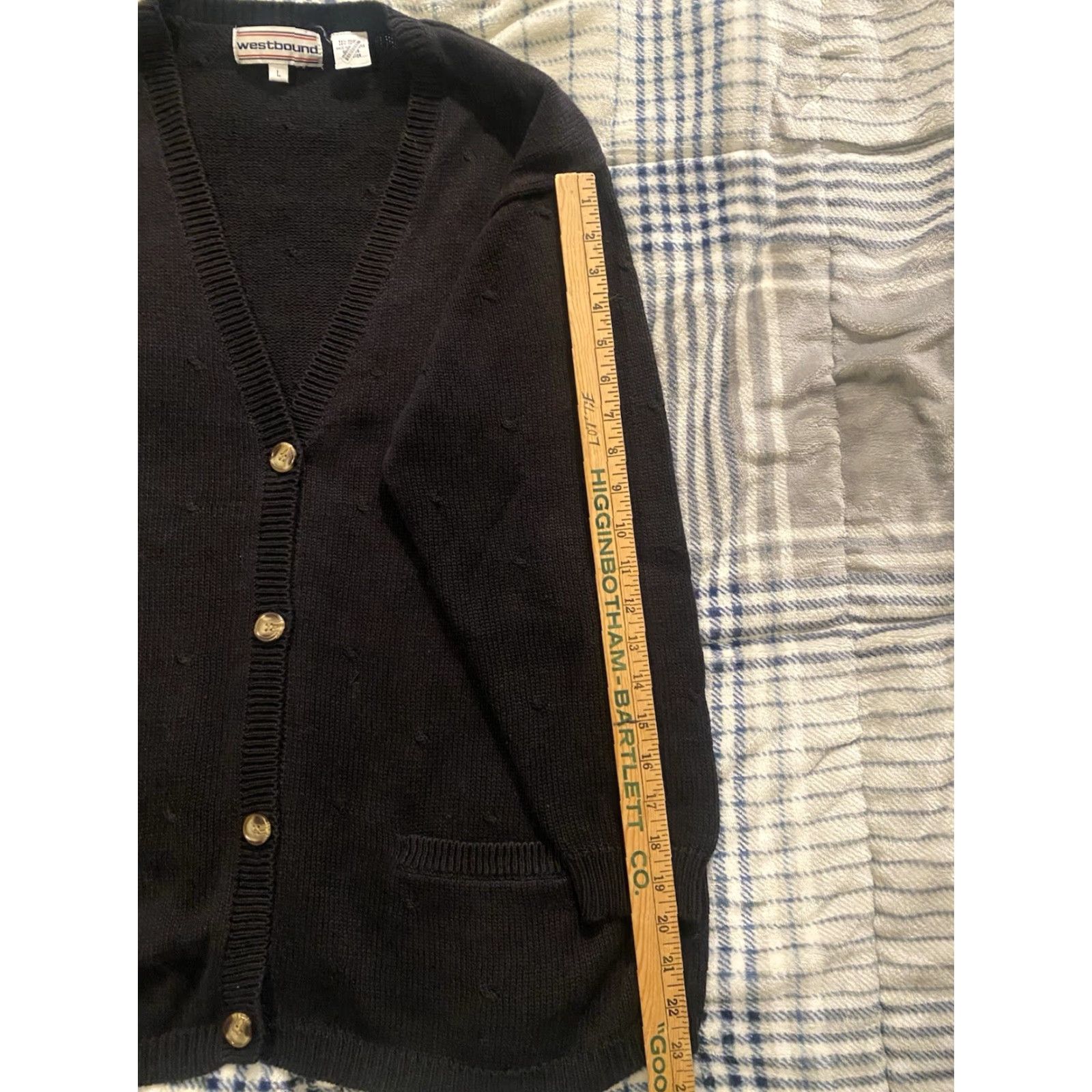 Vintage VINTAGE Westbound Black Knit Cardigan Sweater Unisex Adult Large L Grunge 90s Casual Womens Mens Size US L / EU 52-54 / 3 - 5 Thumbnail