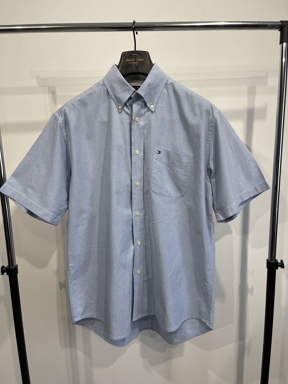 Tommy Hilfiger Vintage Tommy Hilfiger Oxford Shirt Blue Button Down Size M Size US M / EU 48-50 / 2 - 1 Thumbnail