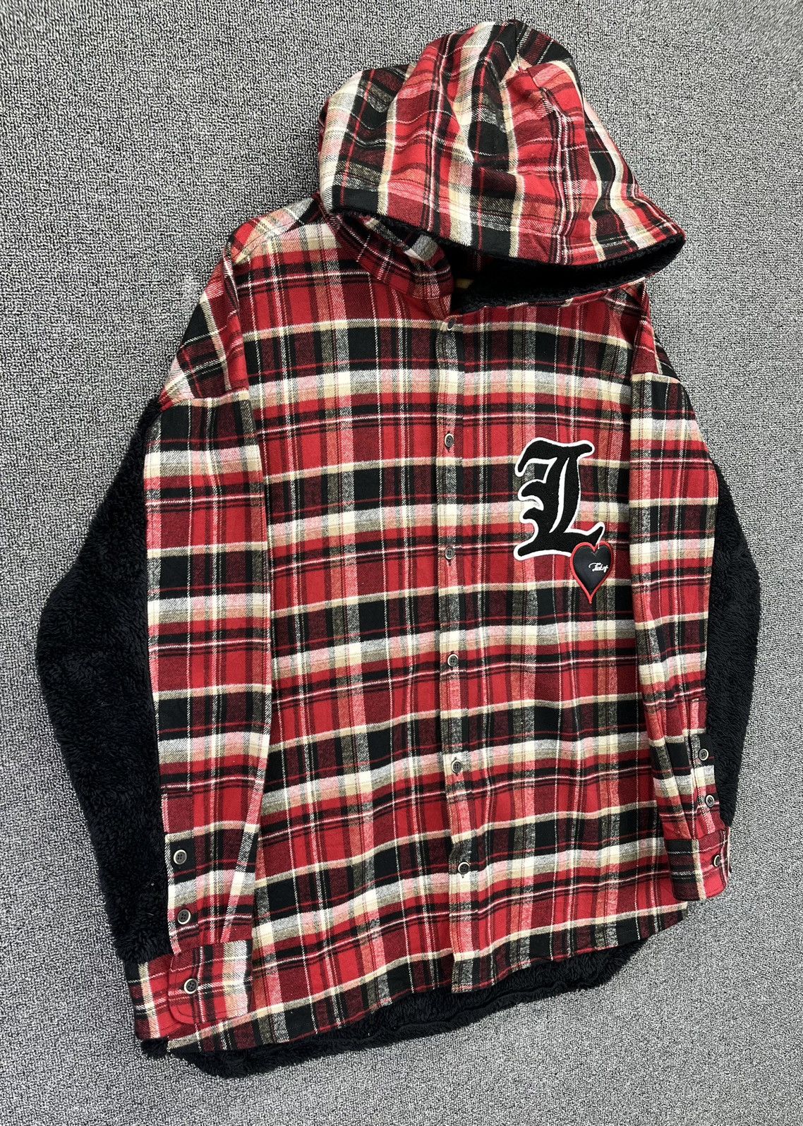 Japanese Brand Vintage Stud Muffin Shadow Plaid Fleece Button Up Jacket Size US L / EU 52-54 / 3 - 2 Thumbnail