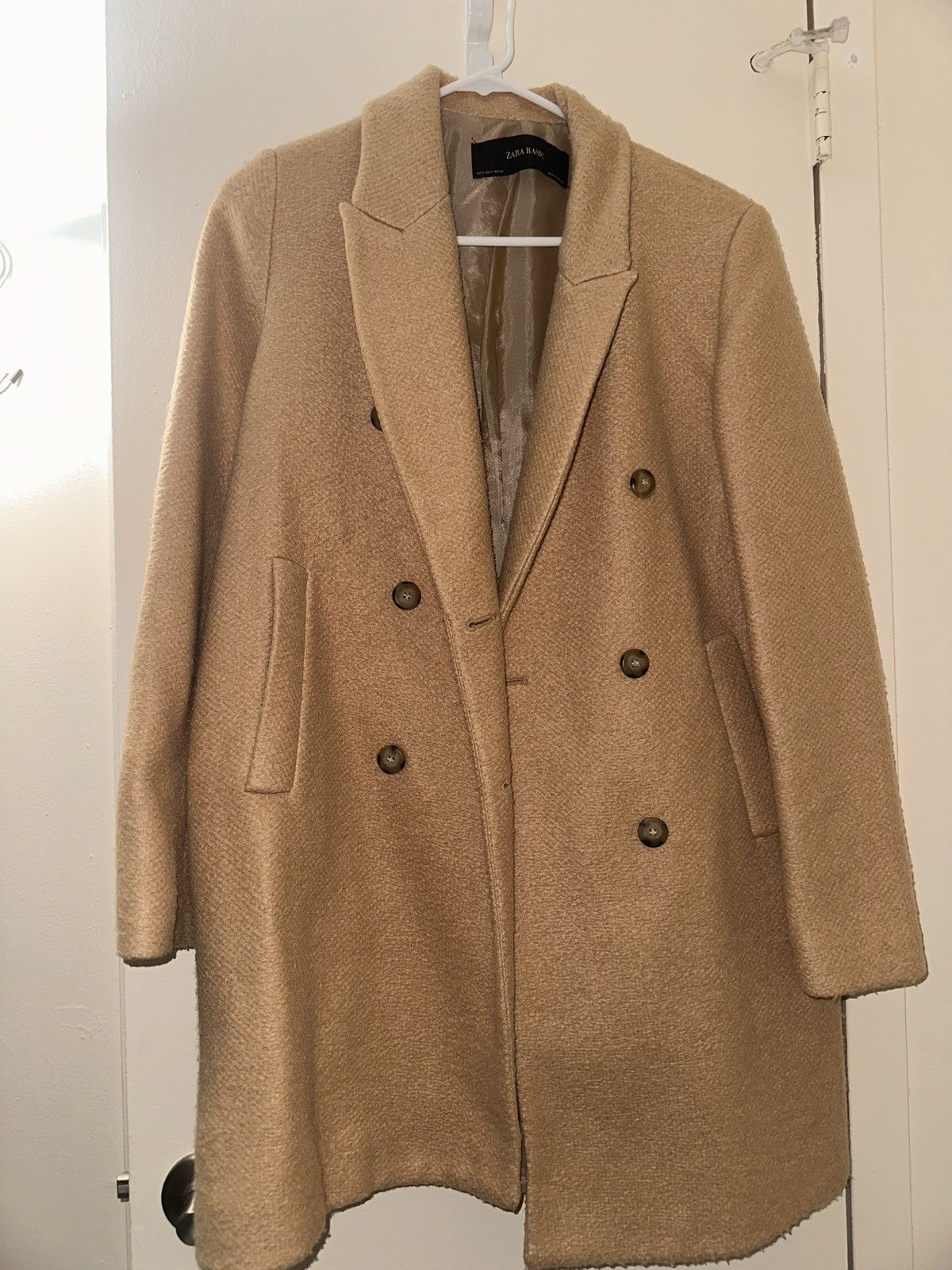 Other Zara Camel Wool Blend Double Breasted Coat Size M / US 6-8 / IT 42-44 - 3 Thumbnail