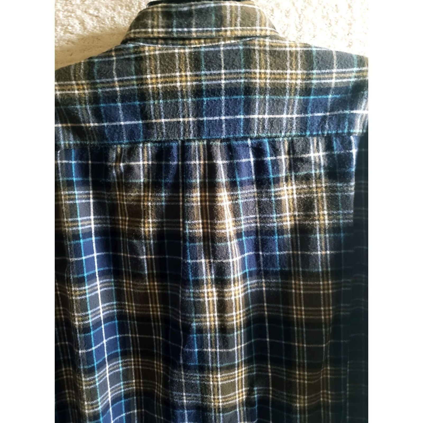 Vintage L.L. Bean Shirt Men Green Blue Plaid Traditional Fit Button-Up Size M Size US M / EU 48-50 / 2 - 7 Thumbnail