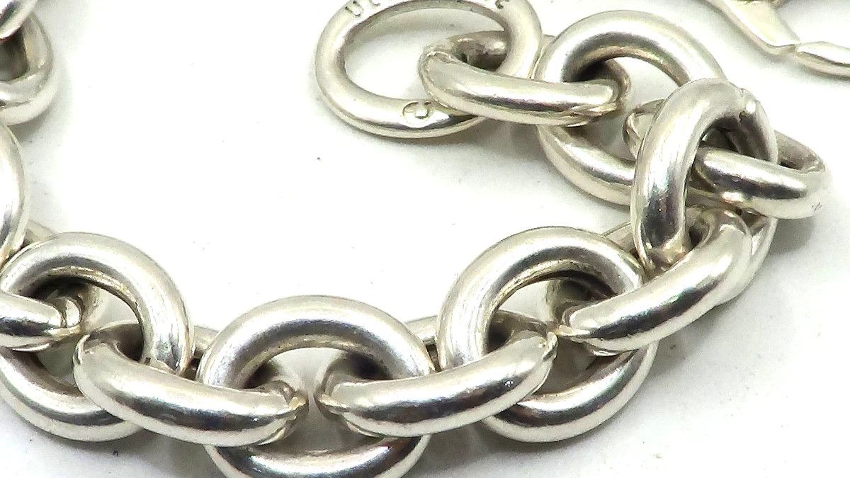 Jewelry Milor Sterling Silver Bracelet 8" Round Chain Link Size ONE SIZE - 3 Thumbnail