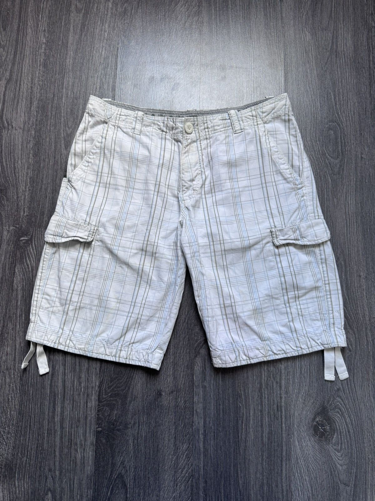 Nike × Vintage 00s Vintage Nike Shorts Check Avantgarde Size US 32 / EU 48 - 1 Thumbnail