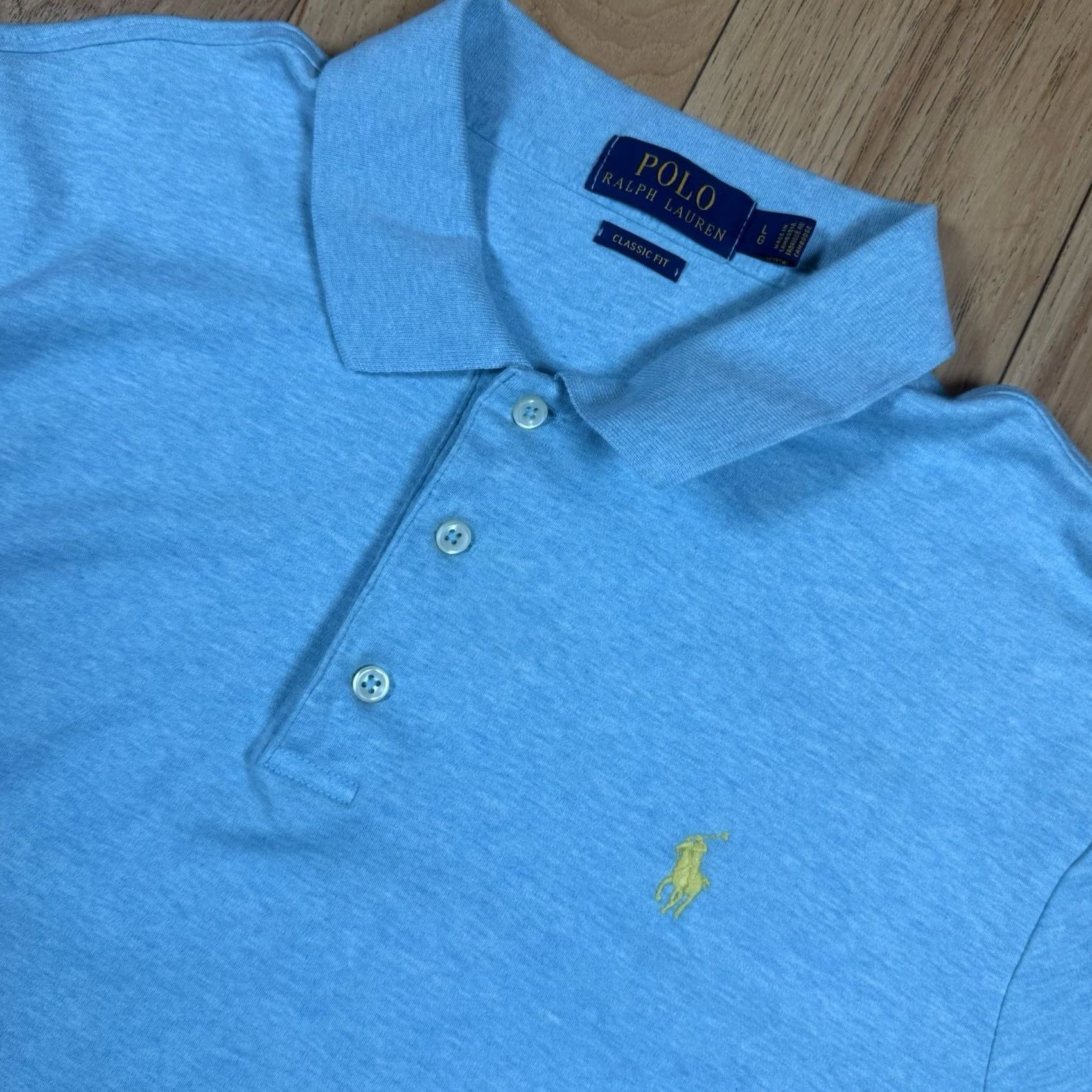 Polo Ralph Lauren Polo Ralph Lauren Shirt Mens Large Classic Fit Short Sleeve Blue Pony Multicolor Golf Preppy Size US L / EU 52-54 / 3 - 2 Thumbnail
