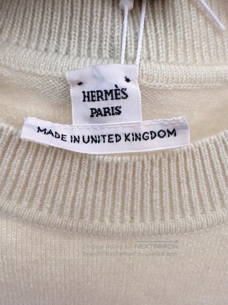Hermes Hermes Light yellow patterned sweater Size XXS / US 00 / IT 34 - 3 Thumbnail