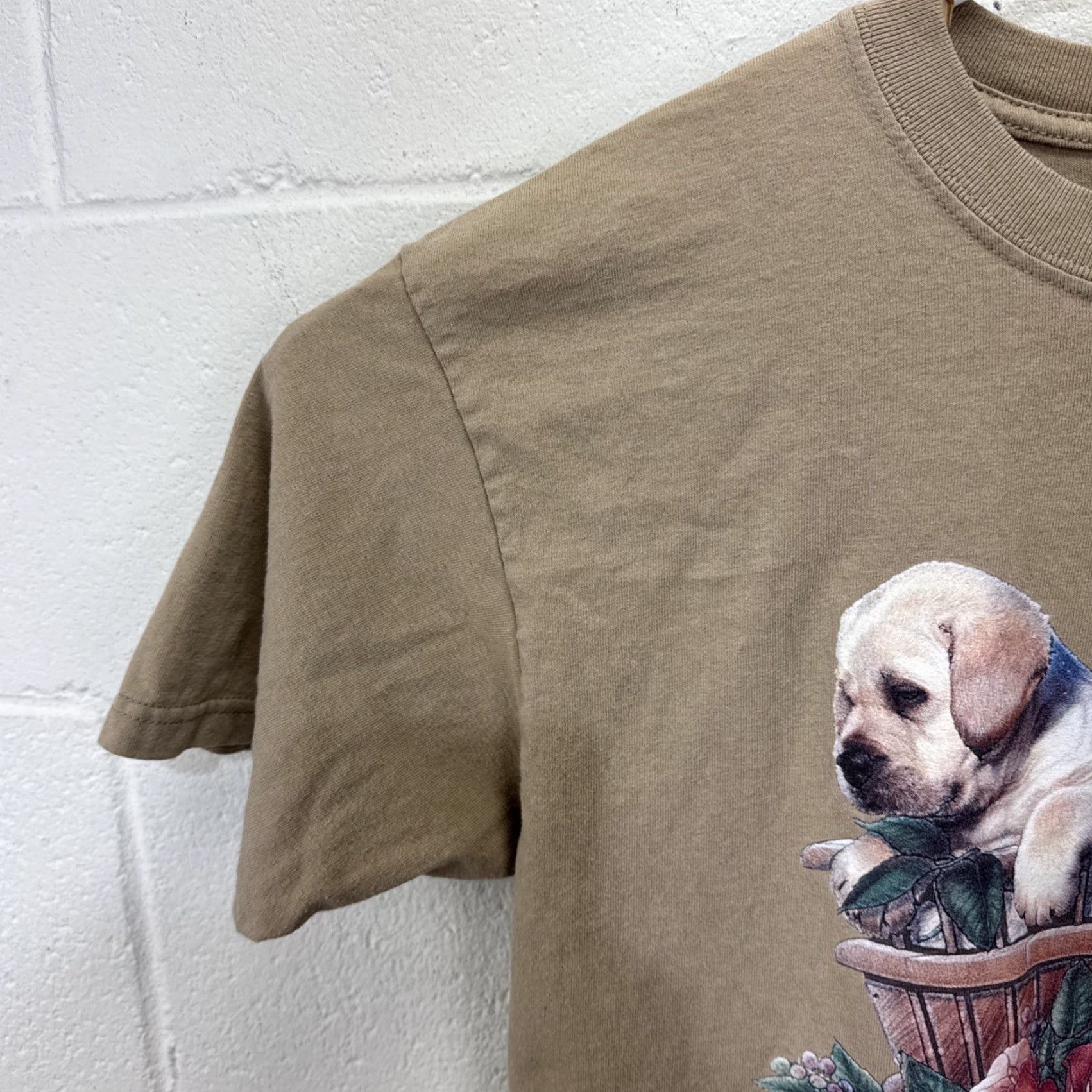 Anvil Vintage Anvil T-Shirt Unisex Adults Large Flowers Labrador Dogs 90s Art Casual Seasonal Size L / US 10 / IT 46 - 5 Thumbnail