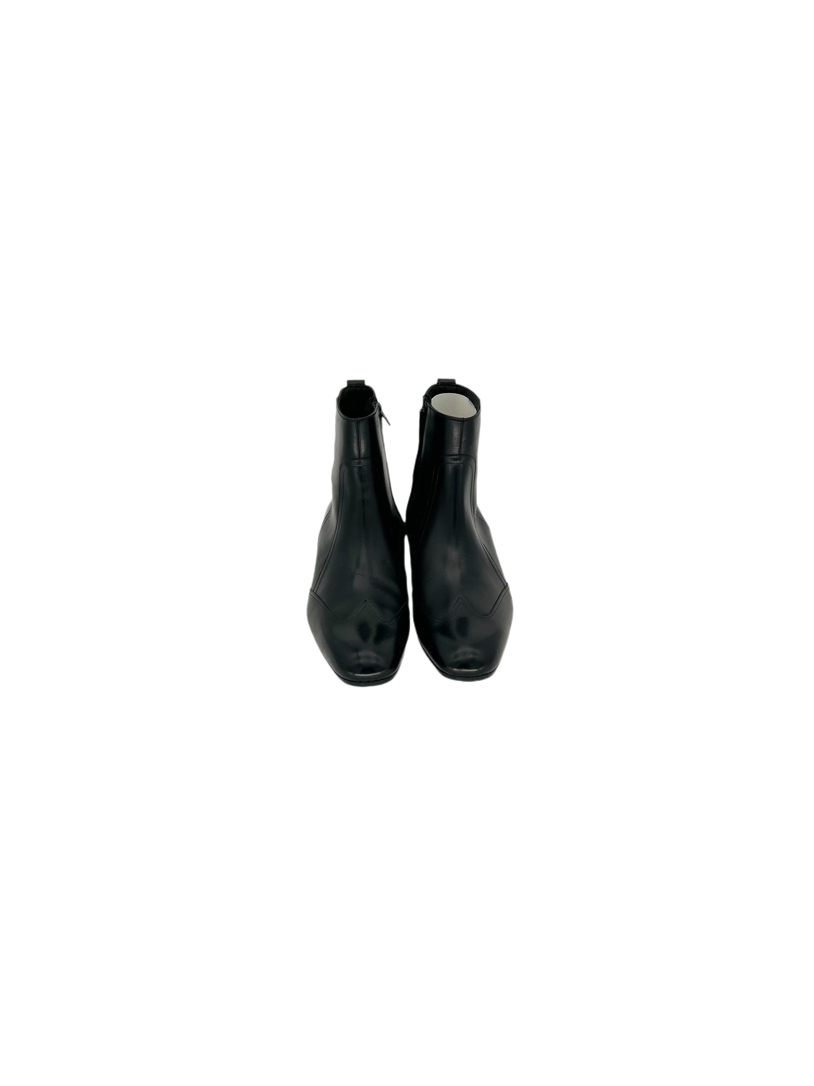 Dior Dior Homme Black Zip Chelsea Boot With Faux Brogue Details Size US 10 / EU 43 - 3 Thumbnail