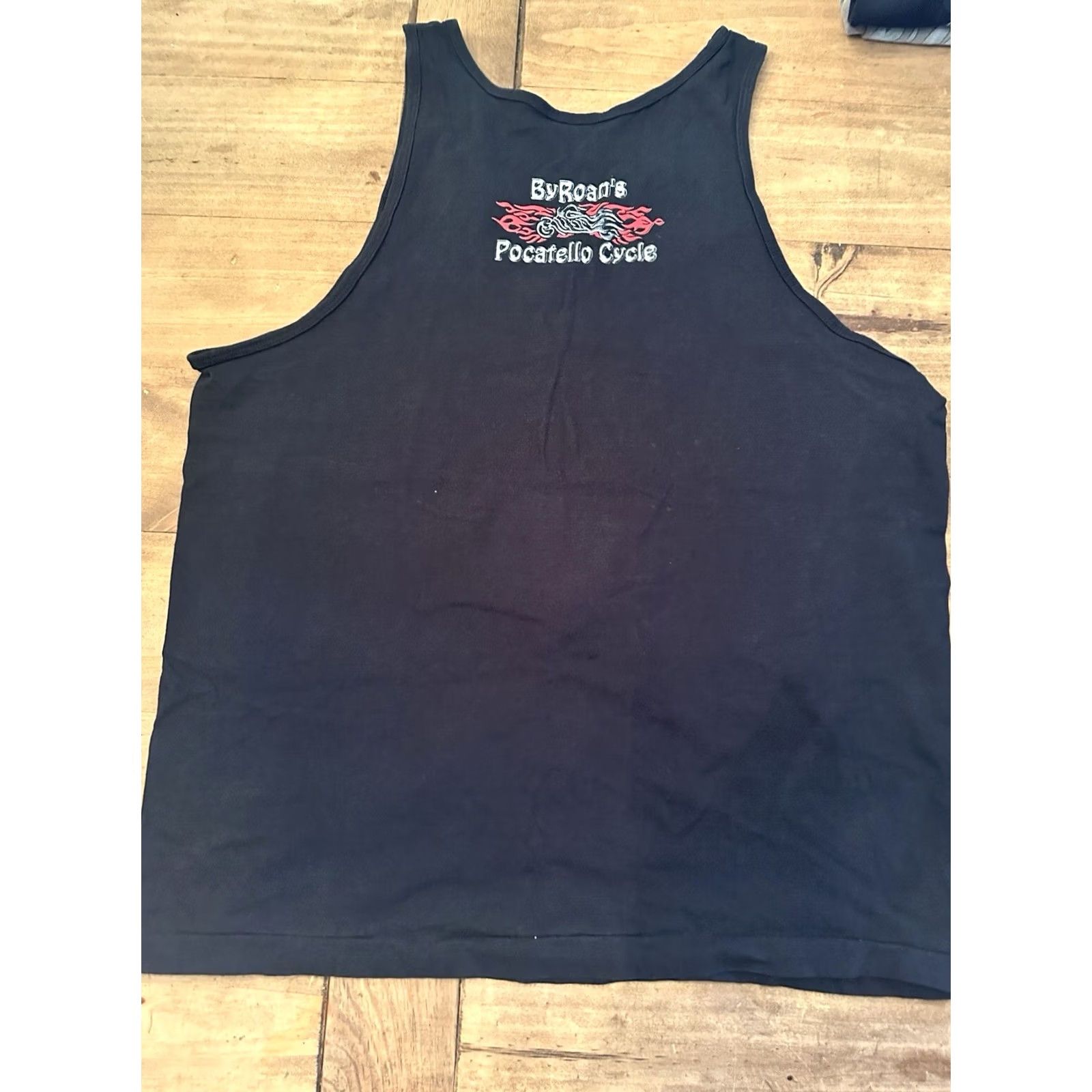 Vintage Vtg Byroan's Pocatello Motorcycle Biker Tank Top Men's Size XL Black Size US XL / EU 56 / 4 - 5 Thumbnail