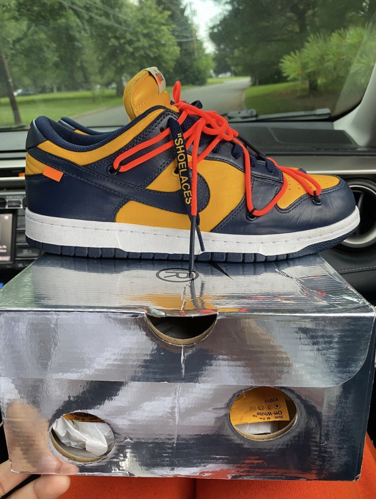 Off White Nike Dunk Low Off White University Gold Grailed