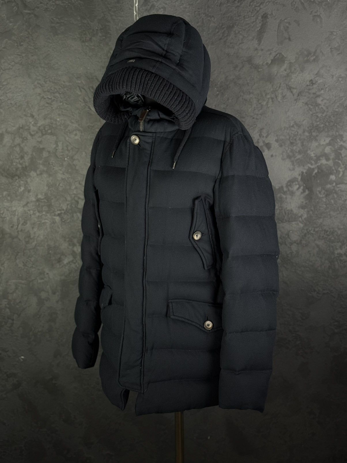 Herno HERNO Norfolk Men's Down Jacket Navy Blue Size 50 Size US M / EU 48-50 / 2 - 5 Thumbnail