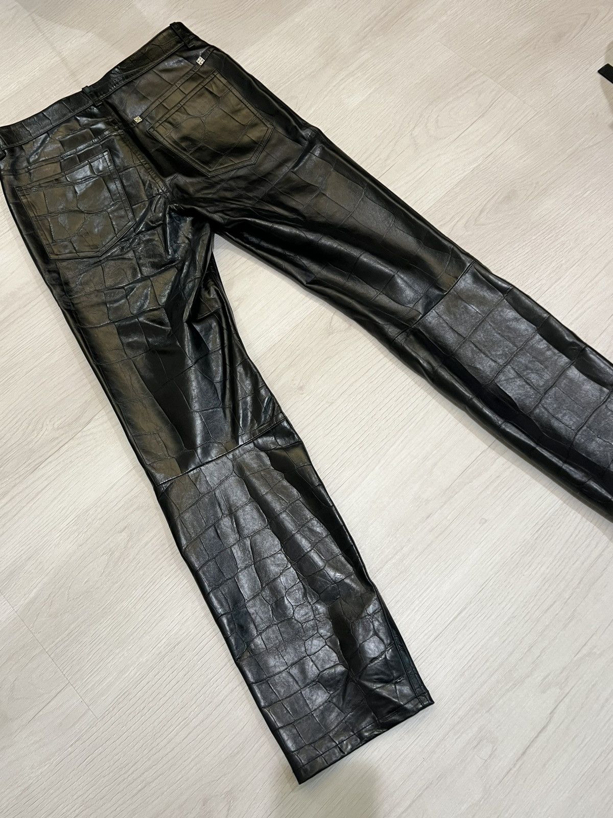 Givenchy Givenchy Croc Embossed Leather Pants Size US 32 / EU 48 - 16 Thumbnail
