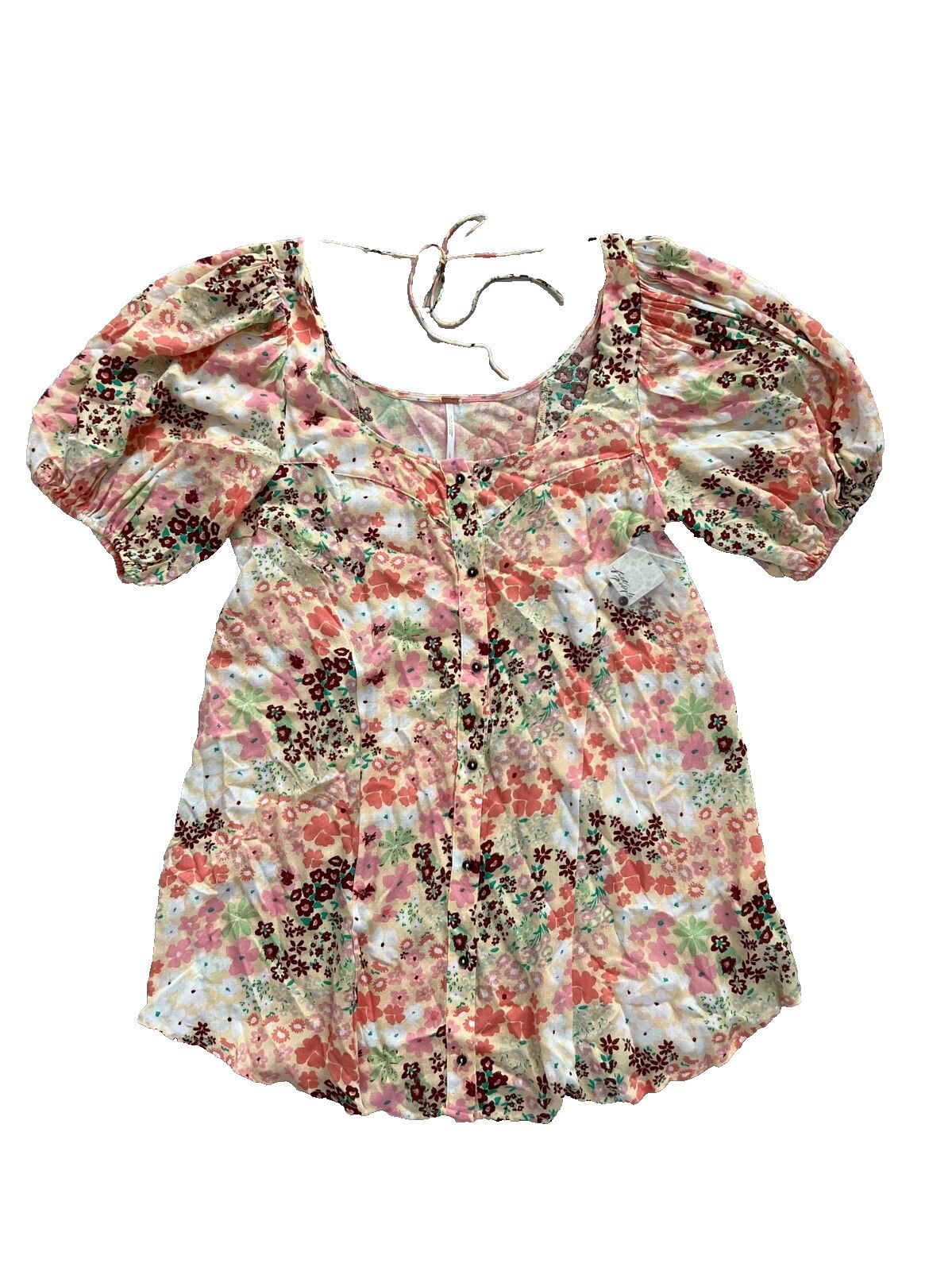 Free People Free People Floral Callie Tunic Button Top ( L ) Size L / US 10 / IT 46 - 5 Thumbnail